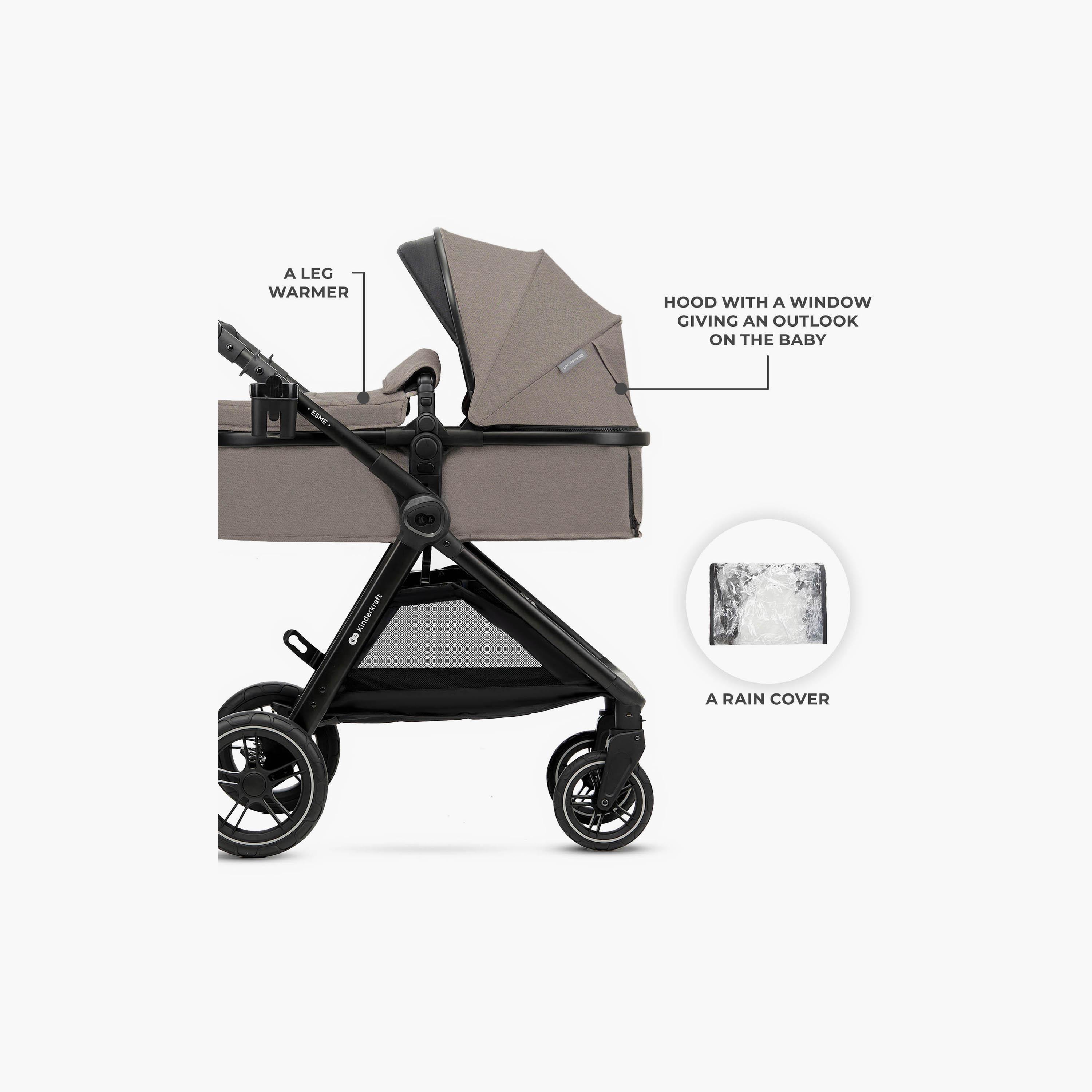 Kinderkraft 3-In-1 Esme Pro Travel System with Accessories-baby-gear-strollersandprams-travelsystems-image-3