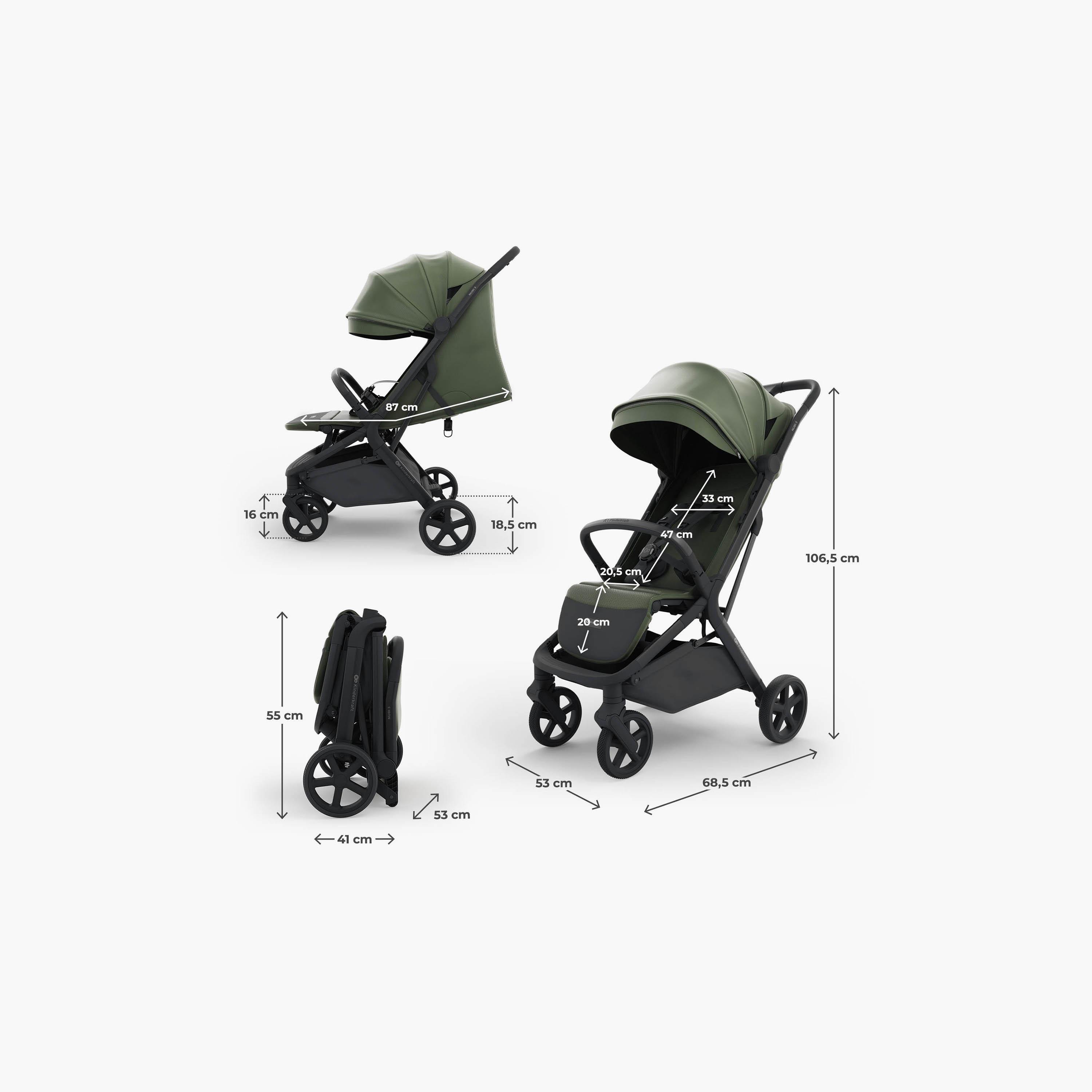 عربة أطفال خفيفة للسفر نوبي 3 مع مظلة من كيندر كرافت-baby-gear-strollersandprams-strollers-image-4