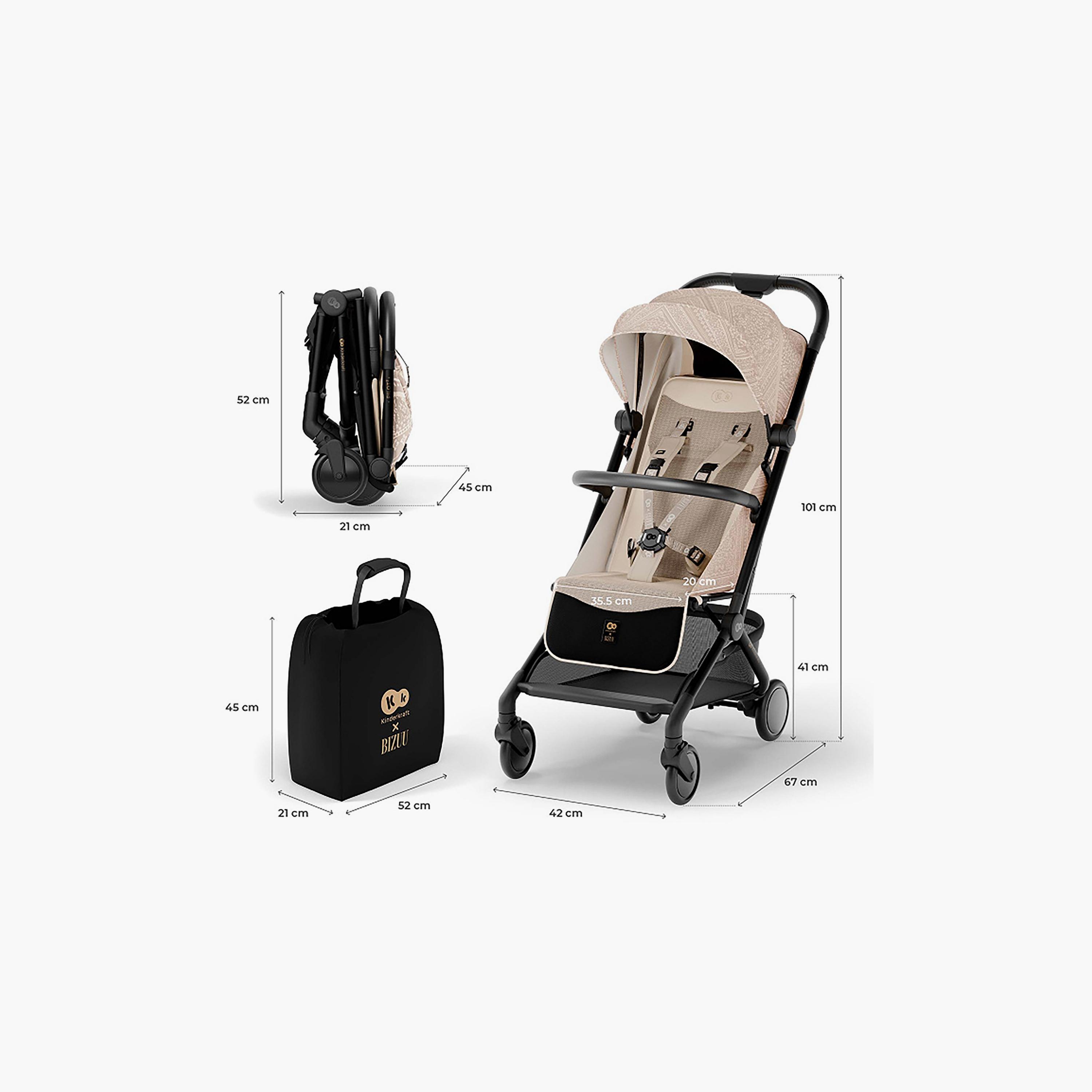 عربة أطفال بايلوت 2 بيزو مدمجة للطائرة مع ملحقاتها من كيندر كرافت-baby-gear-strollersandprams-strollers-image-6