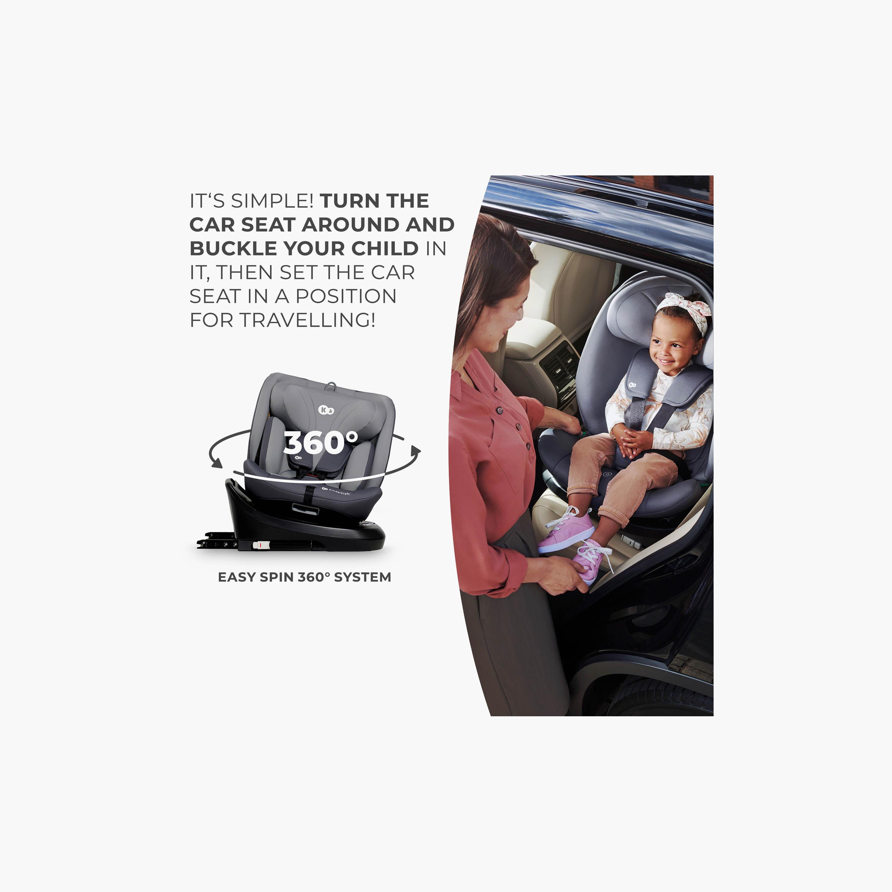 مقعد سيارة للأطفال قابل للتعديل مع خاصية الدوران 360 درجة آي-غرو من كيندر كرافت-baby-gear-carseats-image-16