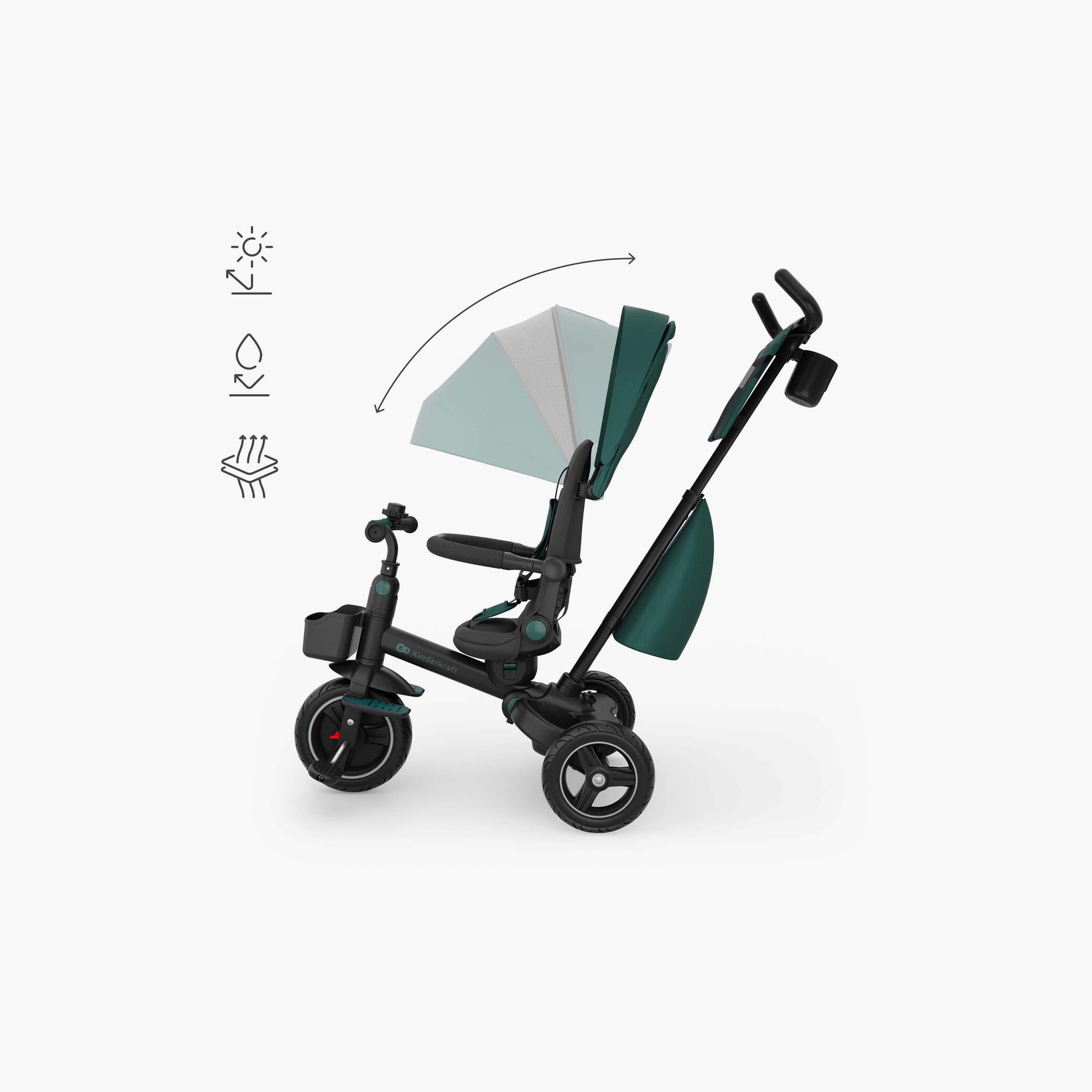 عربة أطفال ثلاثية العجلات للأطفال سبينستيب 2 بلس مع مظلة من كيندر كرافت-baby-gear-strollersandprams-strollers-image-12
