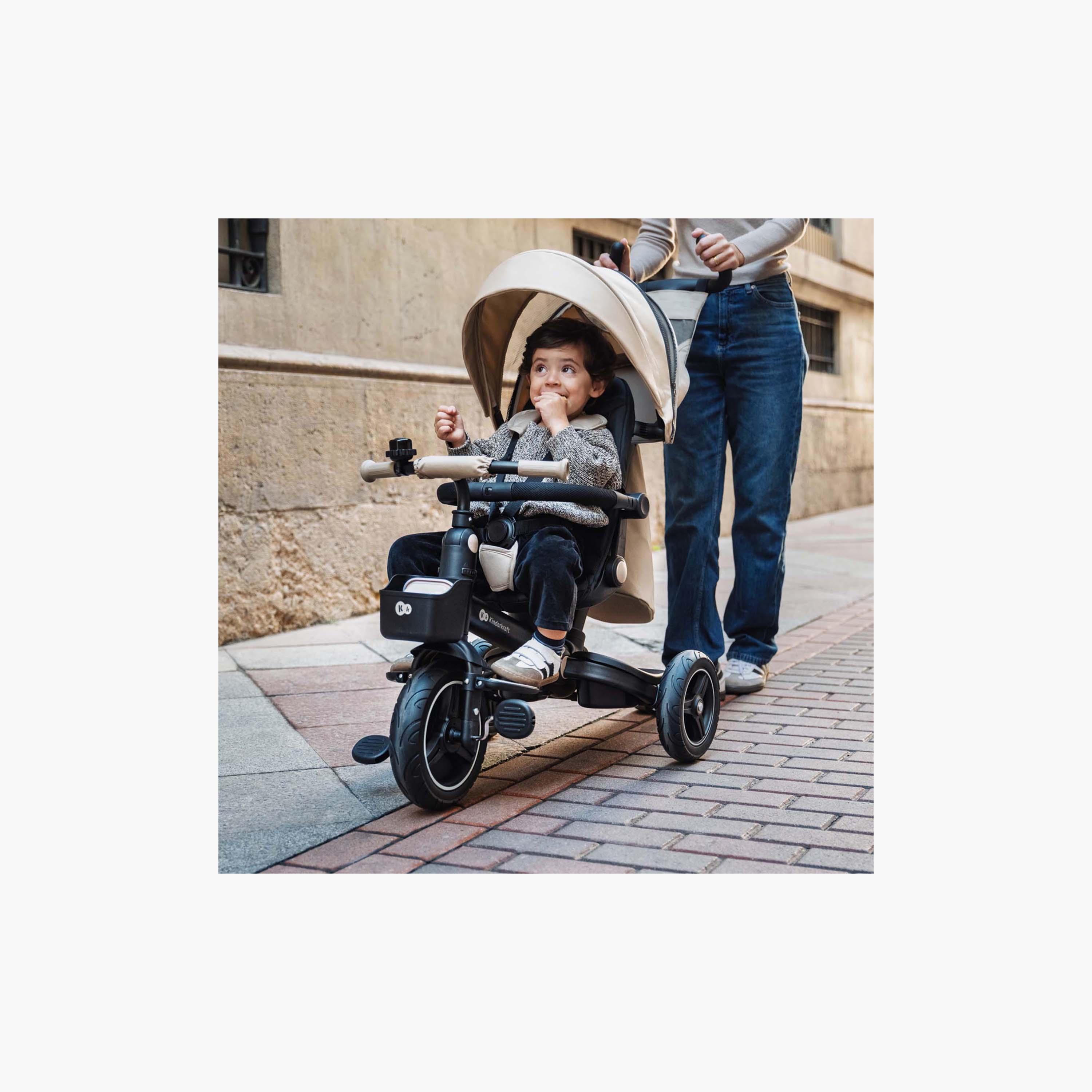عربة أطفال ثلاثية العجلات للأطفال سبينستيب 2 بلس مع مظلة من كيندر كرافت-baby-gear-strollersandprams-strollers-image-4