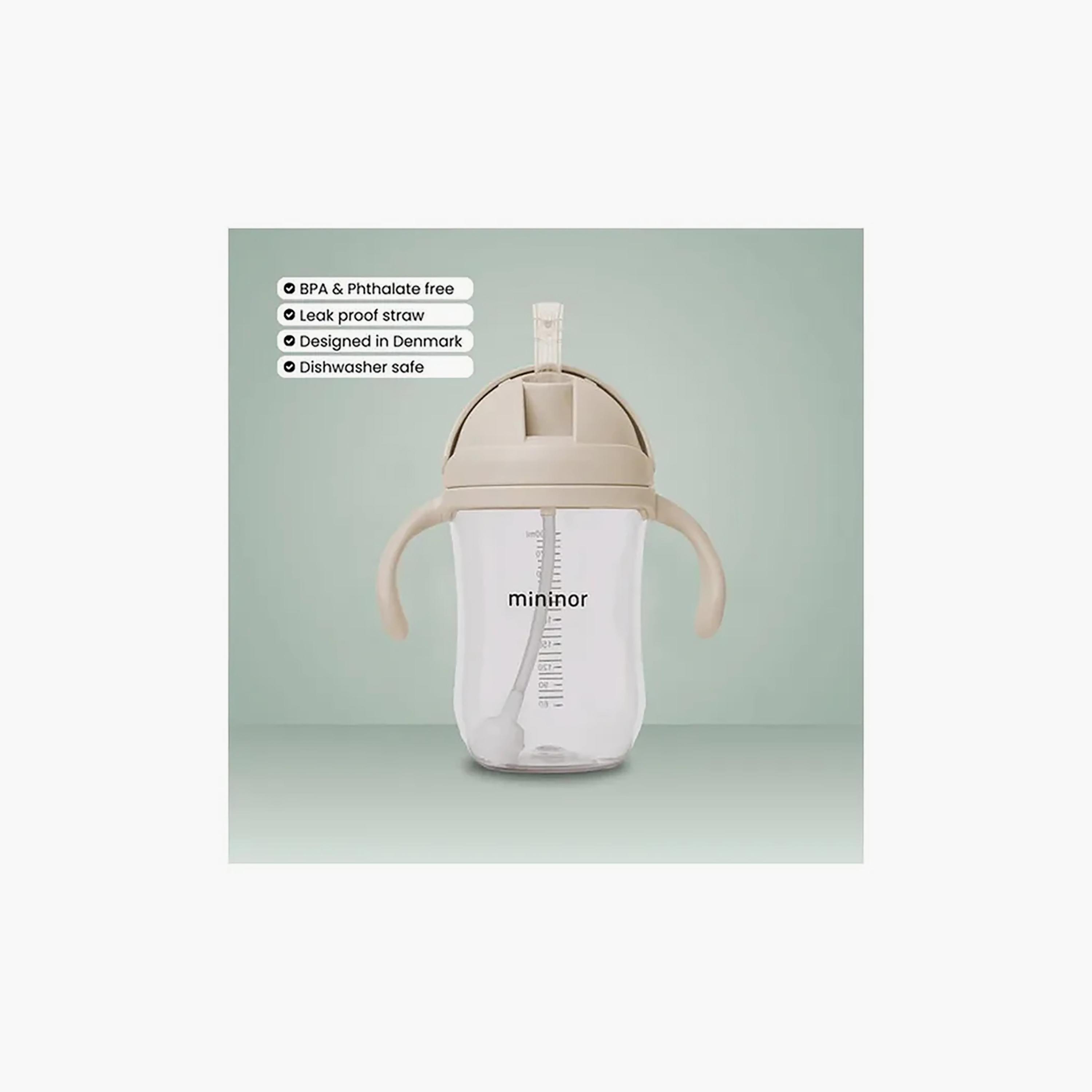 Mininor 360 Degree Non-Spill Trainer Cup with Handle & Straw - 330 ml-baby-feeding-mealtimeessentials-image-3