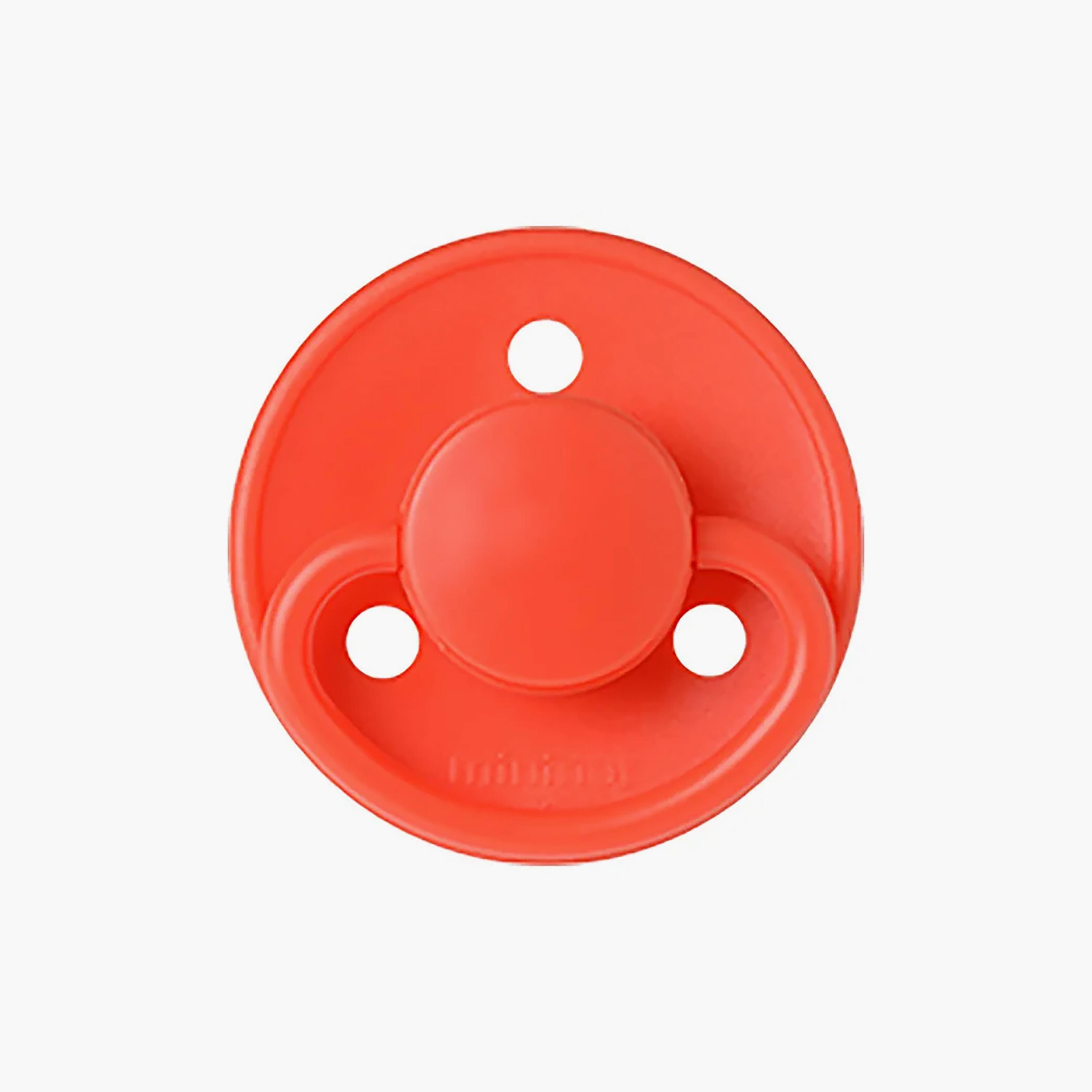Mininor Classic Round Latex Pacifier - Poppy Flower-baby-feeding-pacifiers-image-1