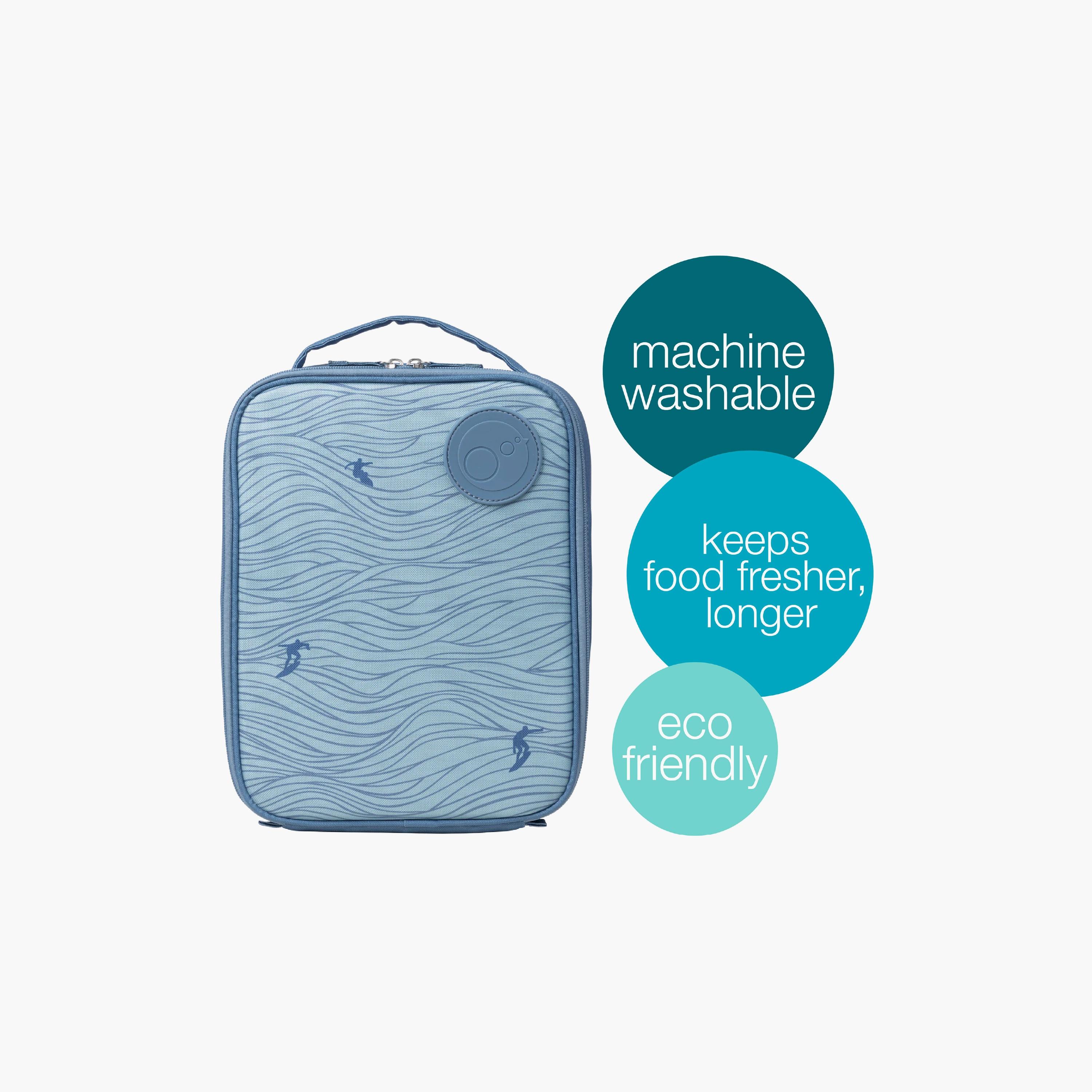 حقيبة وجبات معزولة ومقاومة للتسرب مع جيب شبكي بتصميم "سيرفس أب" من بي بوكس-school-lunchessentials-lunchbags-image-3