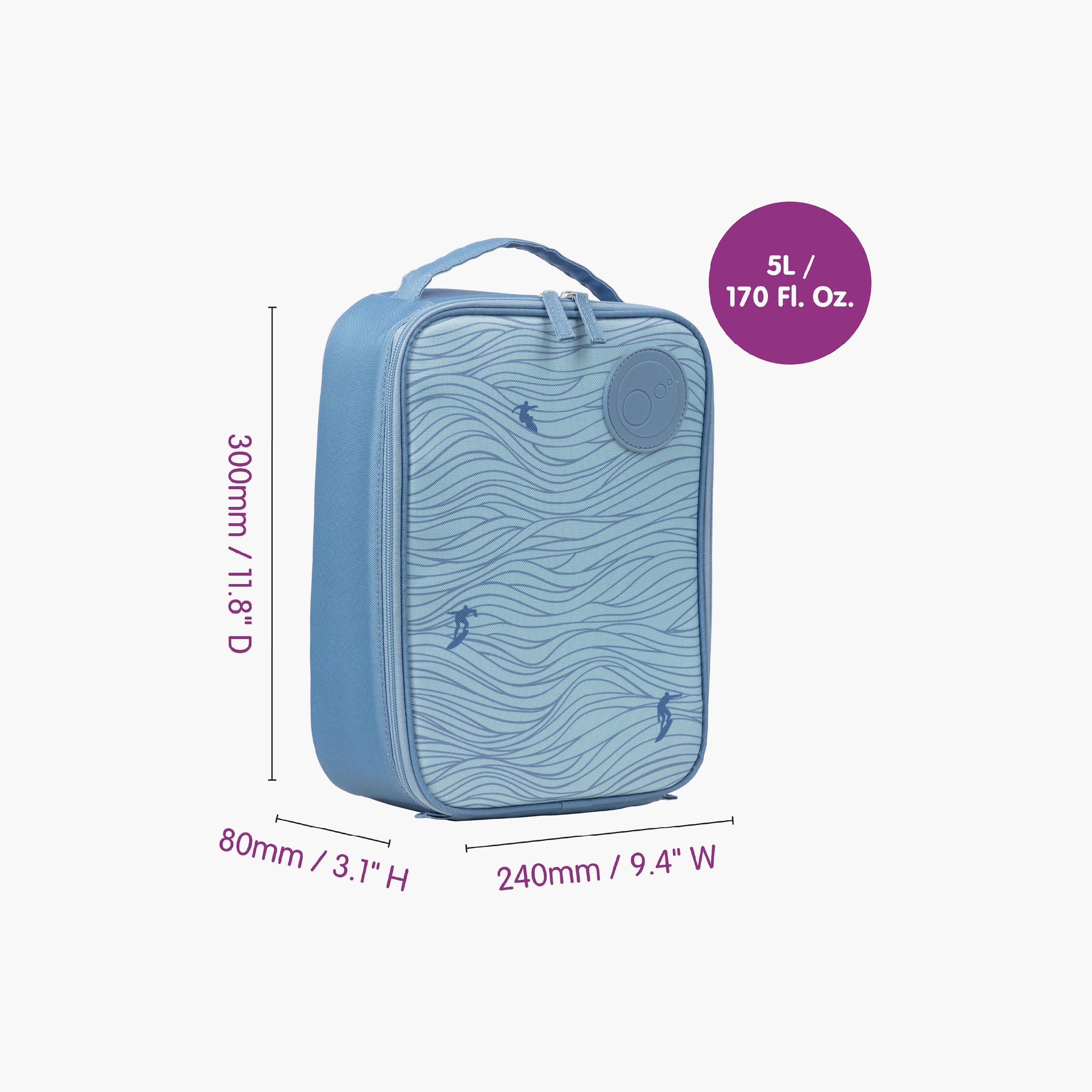 حقيبة وجبات معزولة ومقاومة للتسرب مع جيب شبكي بتصميم "سيرفس أب" من بي بوكس-school-lunchessentials-lunchbags-image-7
