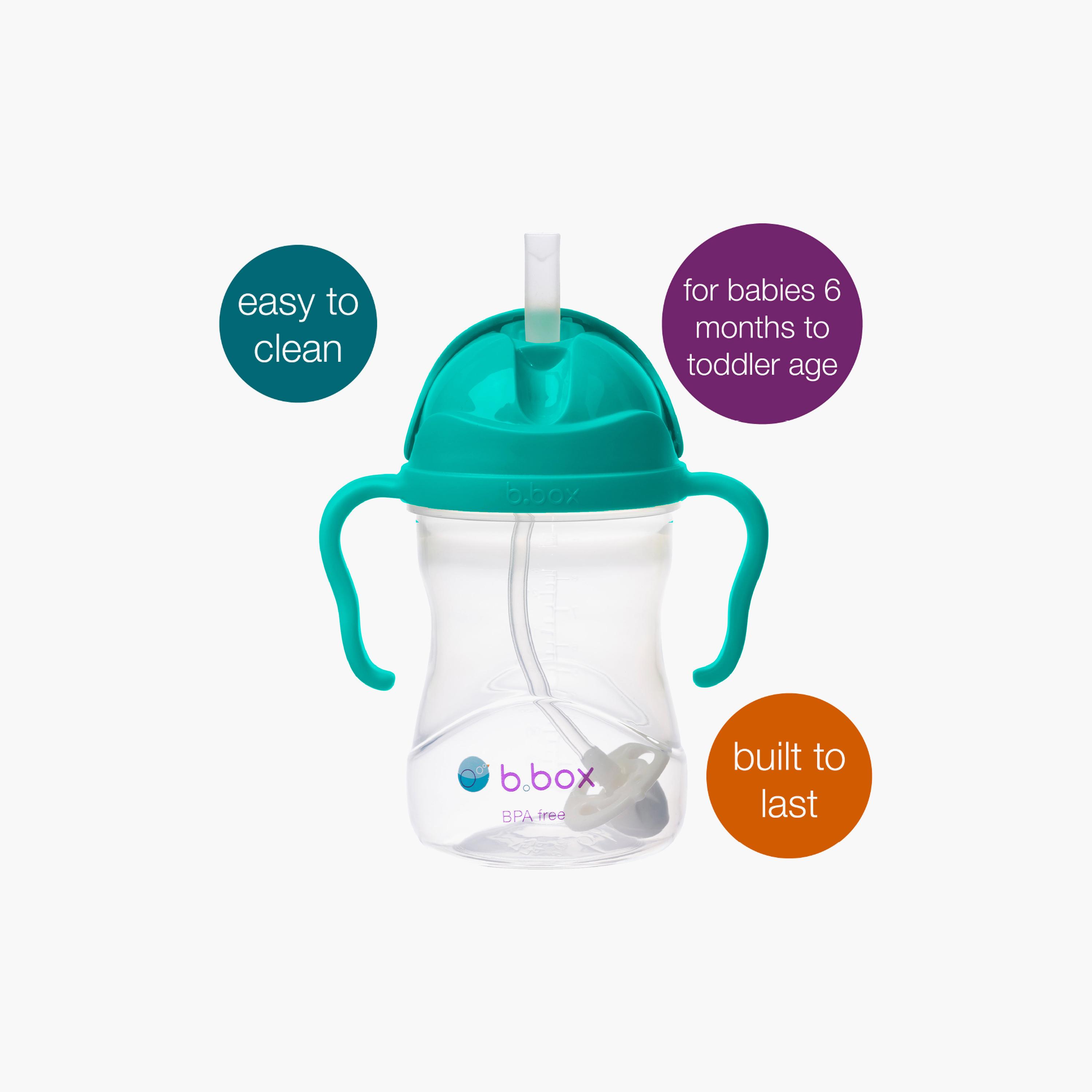 كوب تدريب للأطفال خالي من البيسفينول مع ماصة مرنة ومثقلة ومقابض من بي بوكس-baby-feeding-mealtimeessentials-image-10