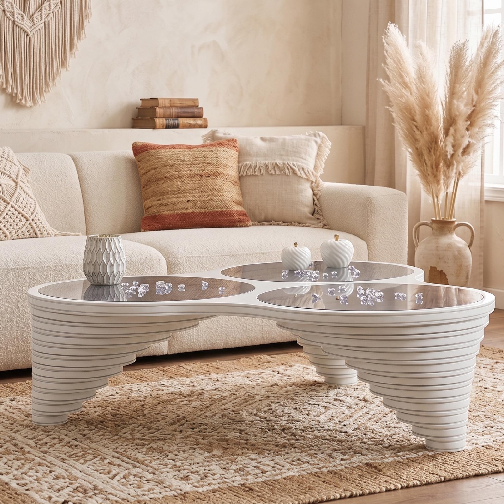 Tanaz Glass Top Coffee Table