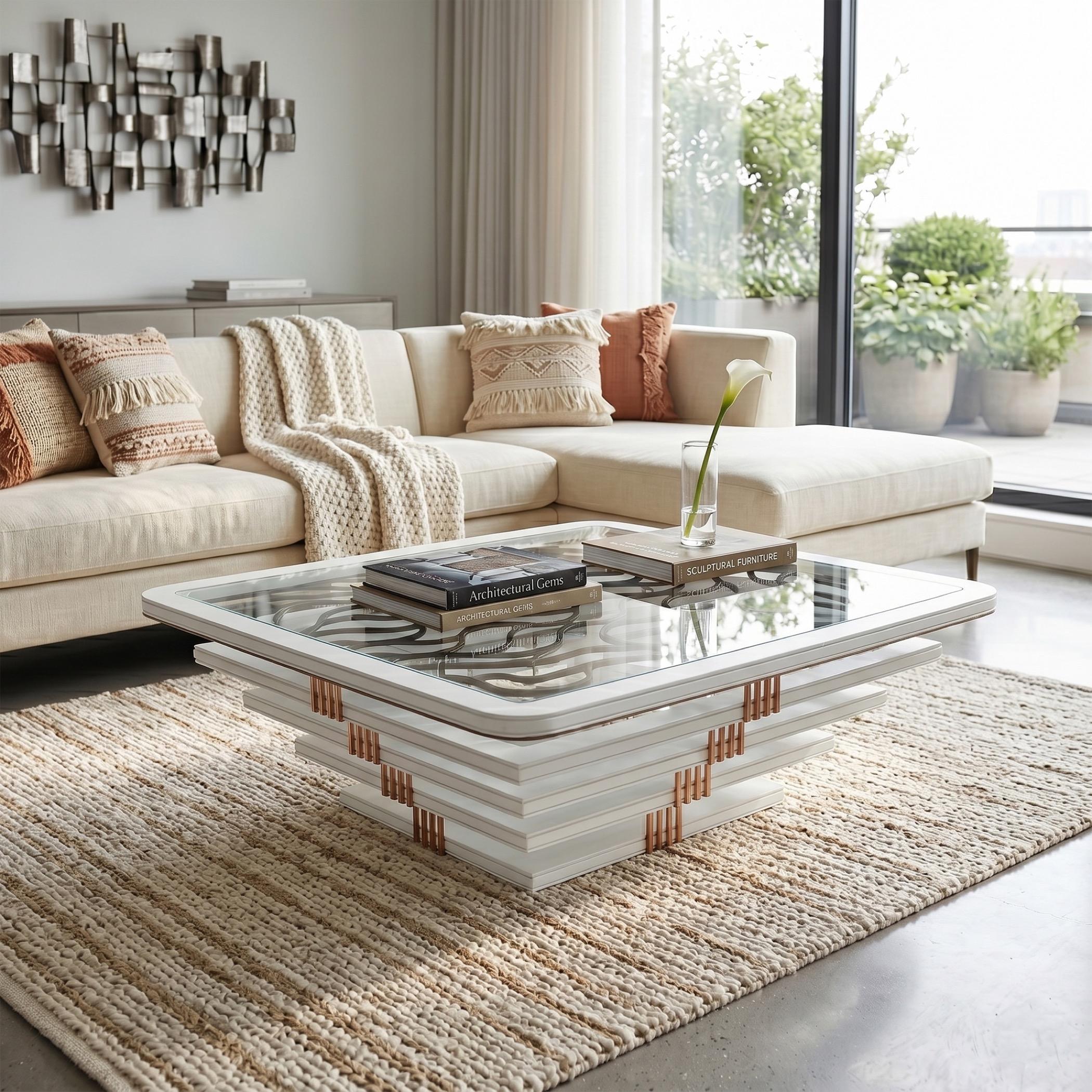 Sana Glass Top Coffee Table