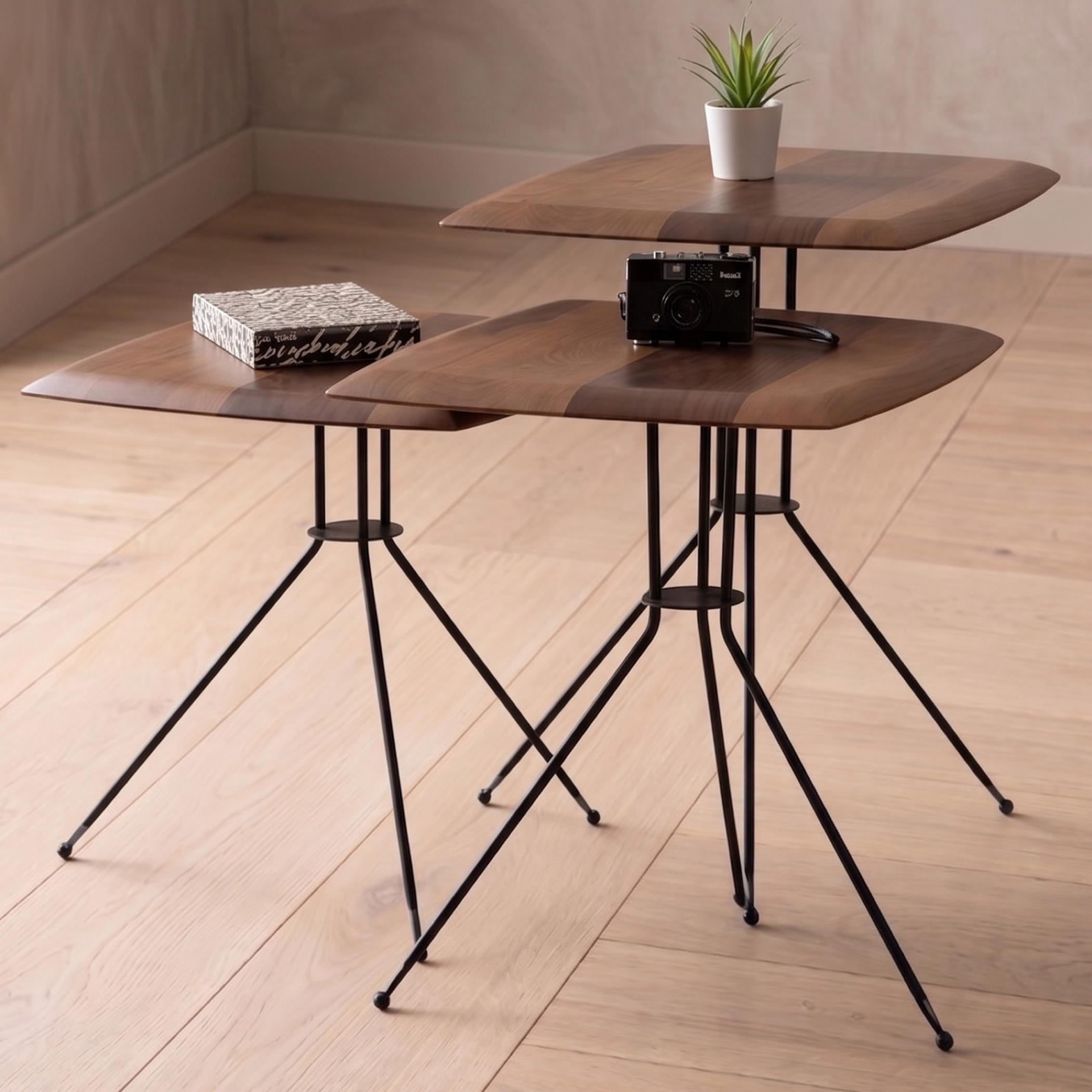 Tara Wooden Top Nesting Table - Set of 3