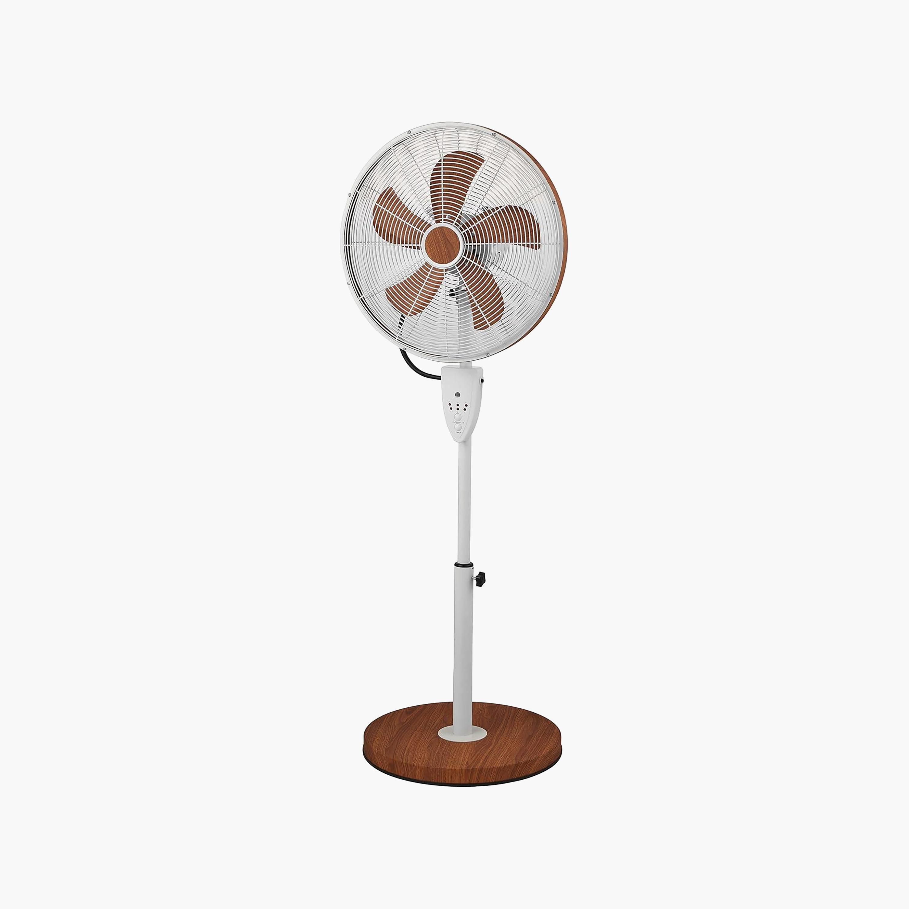 Crownline 16 Stand Fan with Remote Wood Color | SF-294W-household-appliances-homeappliances-fans-image-1
