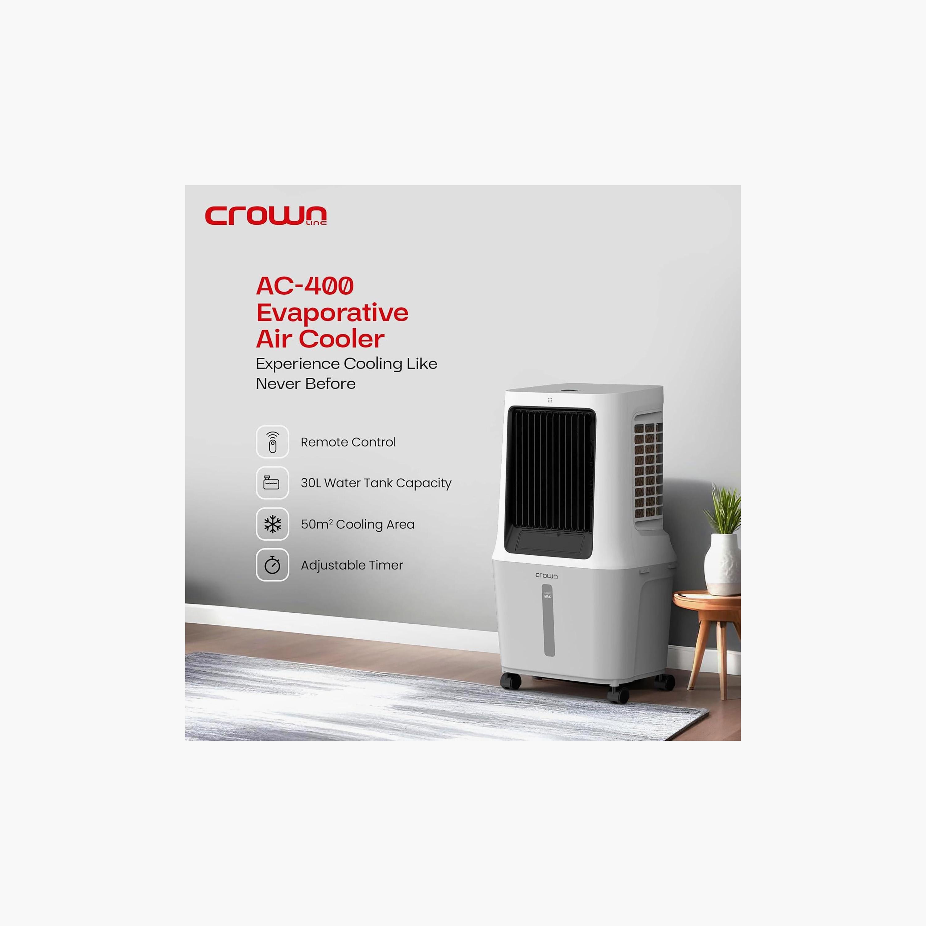 Crownline Air Cooler with Remote Control Gel Bottle and Air Fryer with Accessories | AC-400+AF-396-household-appliances-homeappliances-fans-image-2