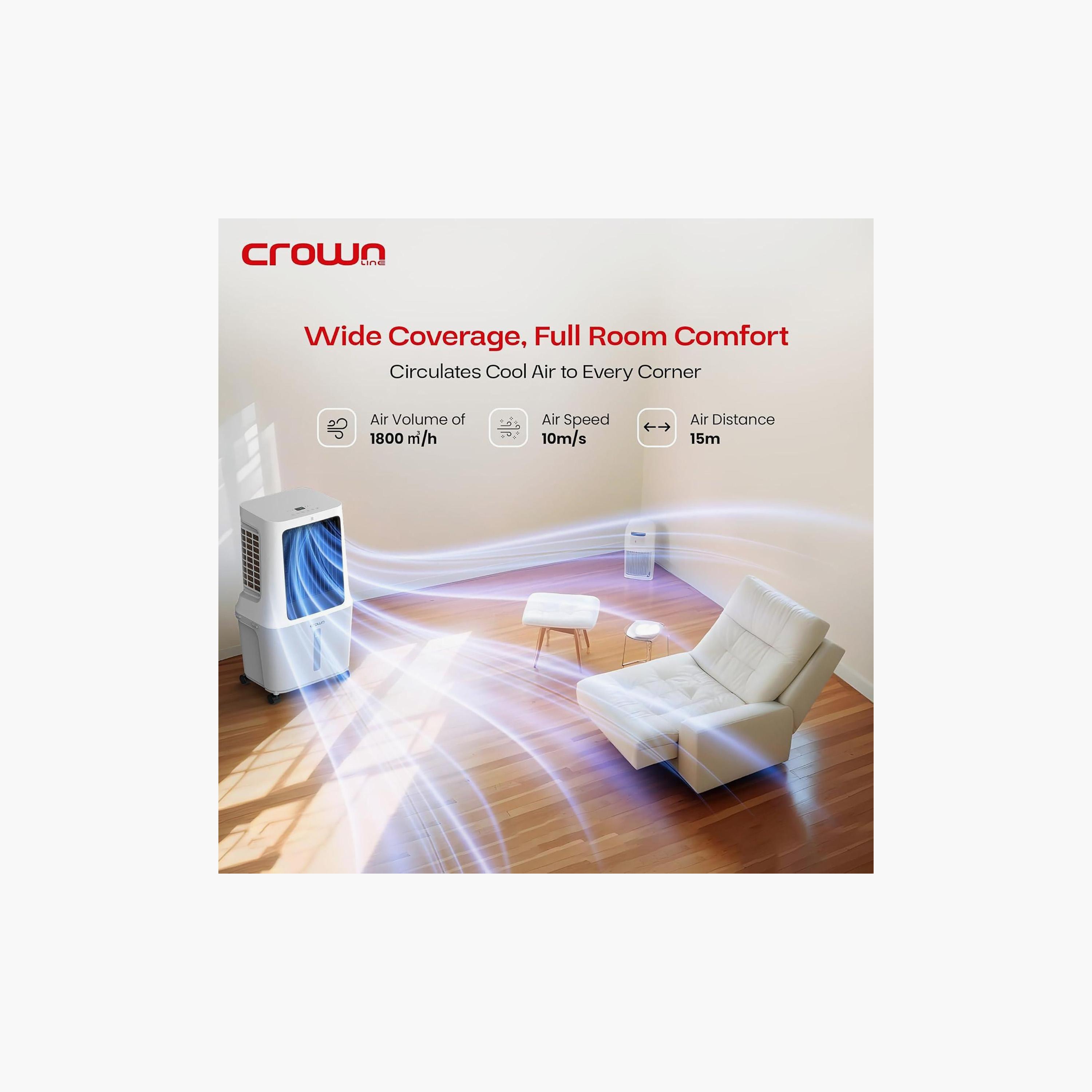 Crownline Air Cooler with Remote Control Gel Bottle and Air Fryer with Accessories | AC-400+AF-396-household-appliances-homeappliances-fans-image-3