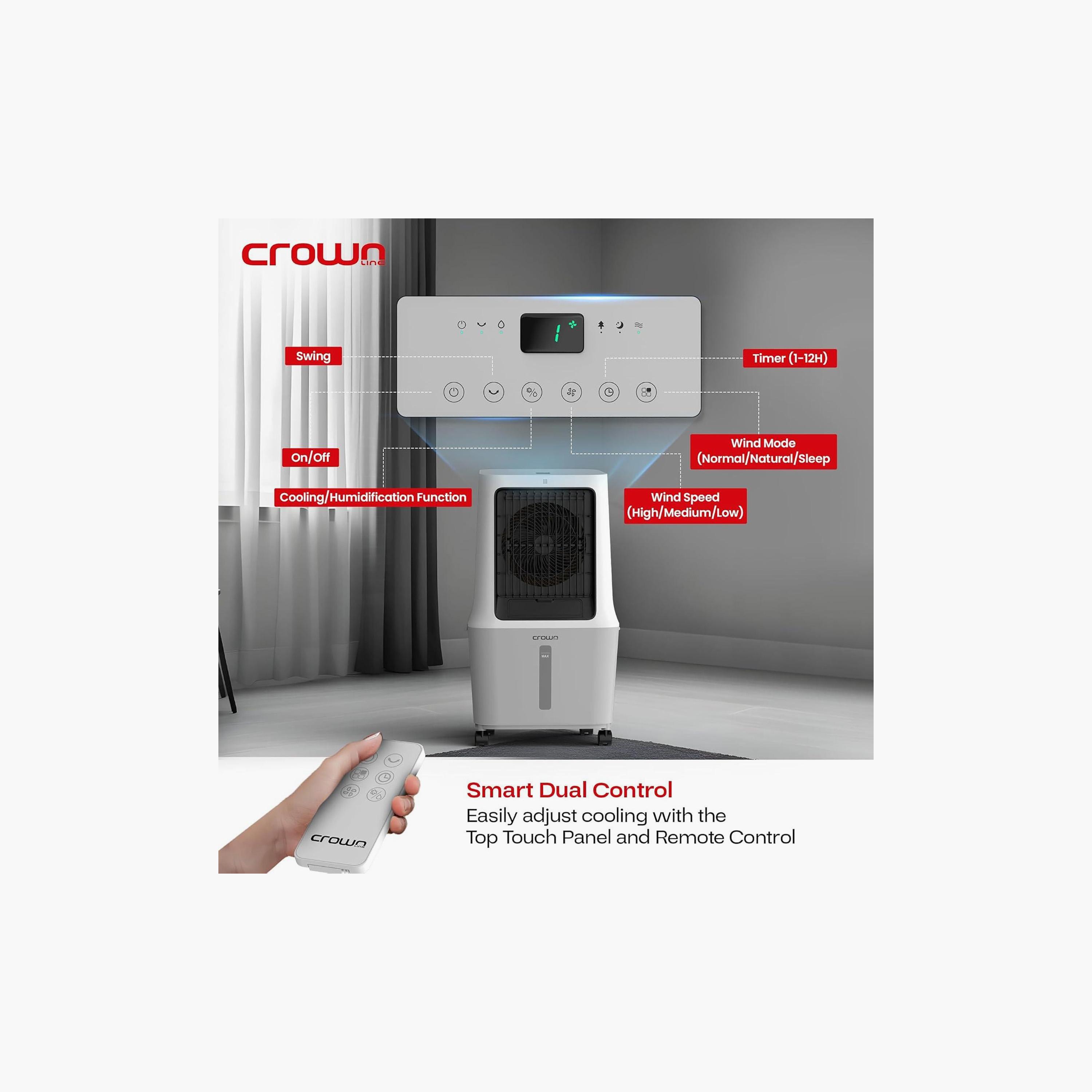 Crownline Air Cooler with Remote Control Gel Bottle and Air Fryer with Accessories | AC-400+AF-396-household-appliances-homeappliances-fans-image-4