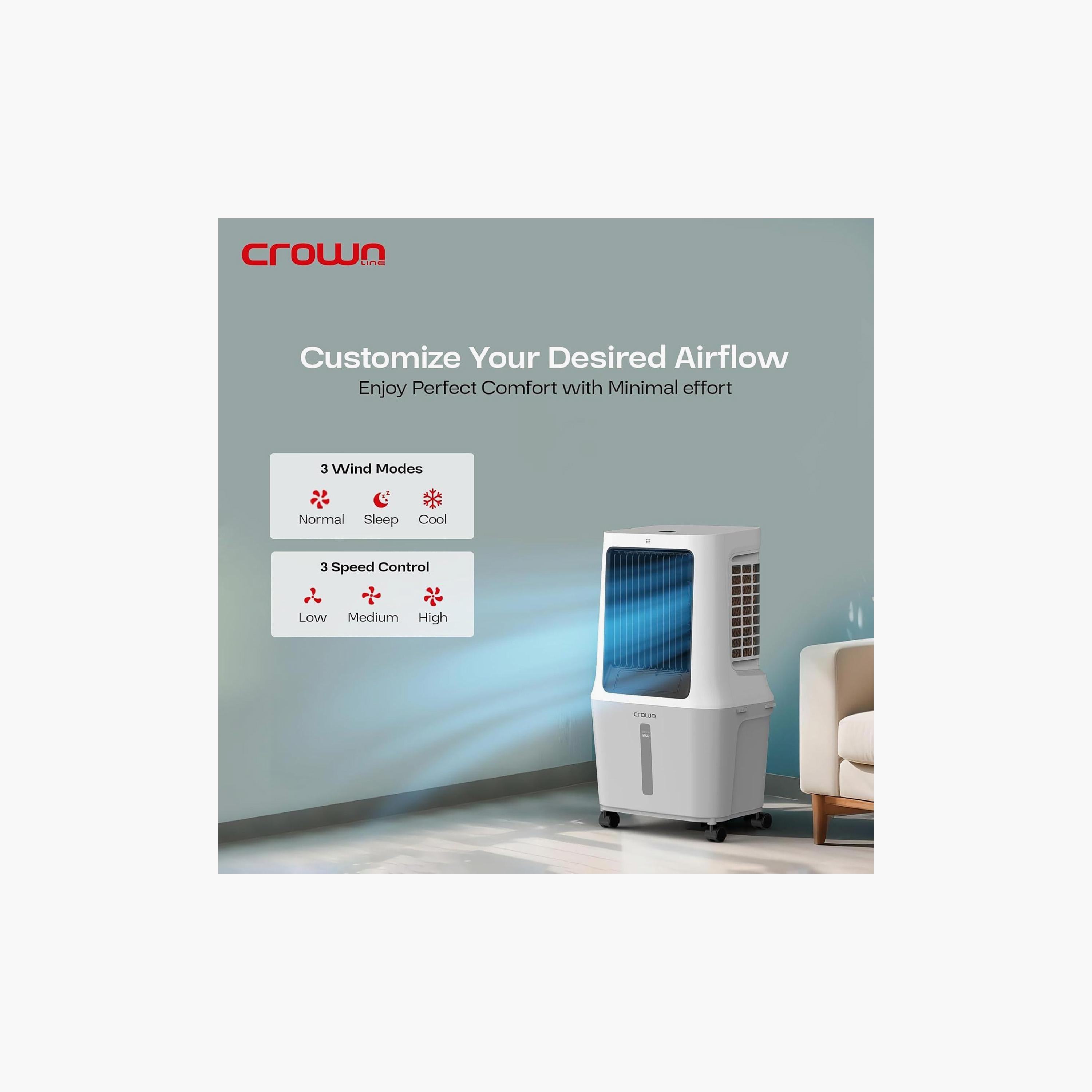 Crownline Air Cooler with Remote Control Gel Bottle and Air Fryer with Accessories | AC-400+AF-396-household-appliances-homeappliances-fans-image-5