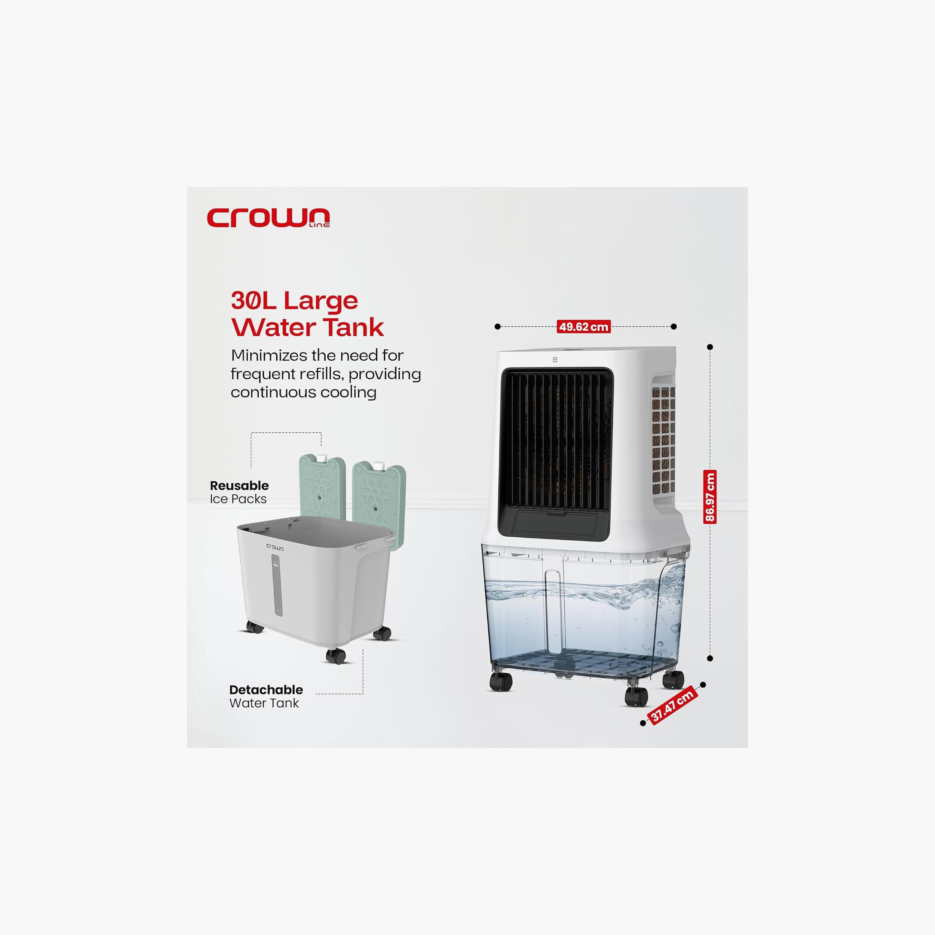 Crownline Air Cooler with Remote Control Gel Bottle and Air Fryer with Accessories | AC-400+AF-396-household-appliances-homeappliances-fans-image-6