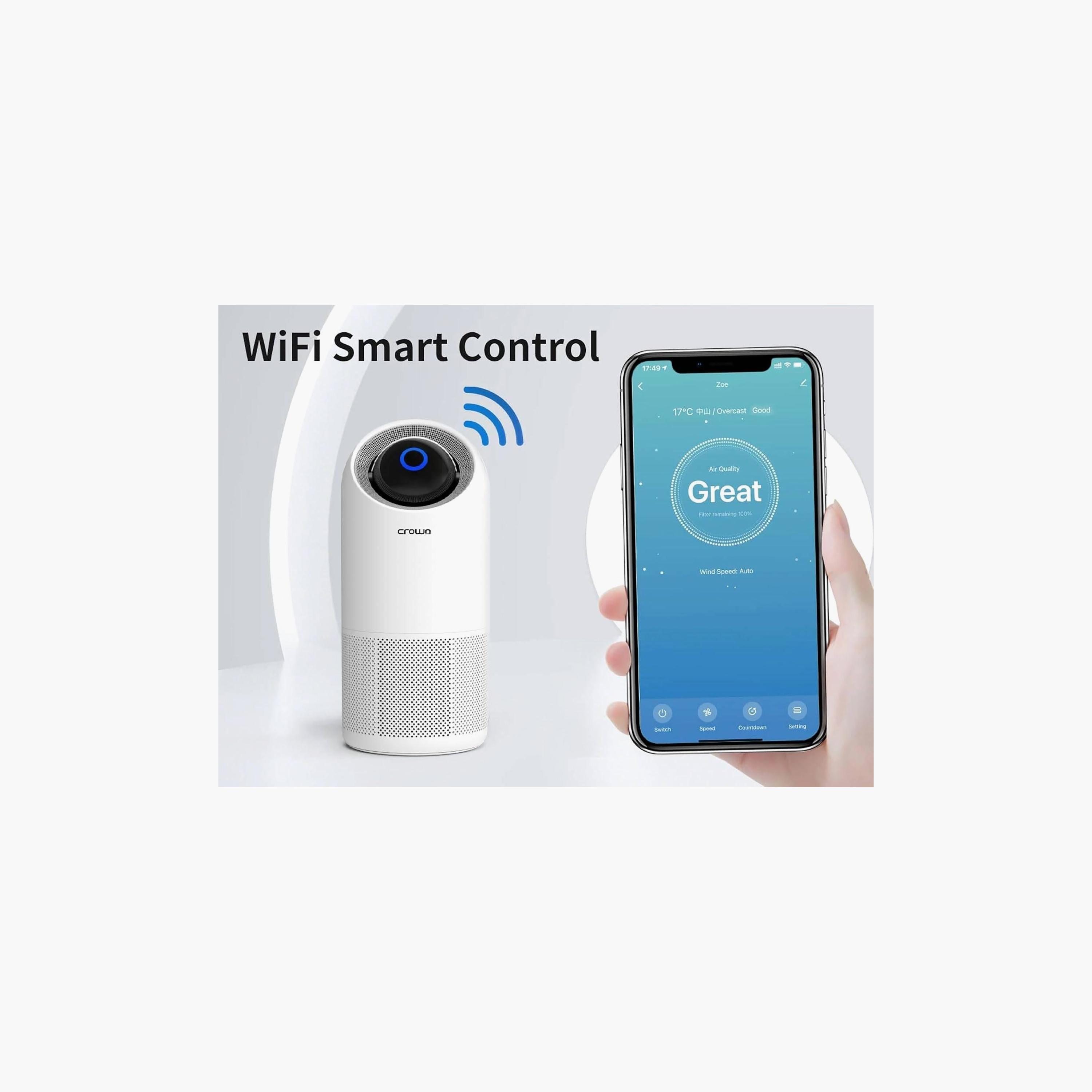 Crownline Air Purifier 45W WiFi White | AP-475-household-appliances-homeappliances-airpurifiers-image-5