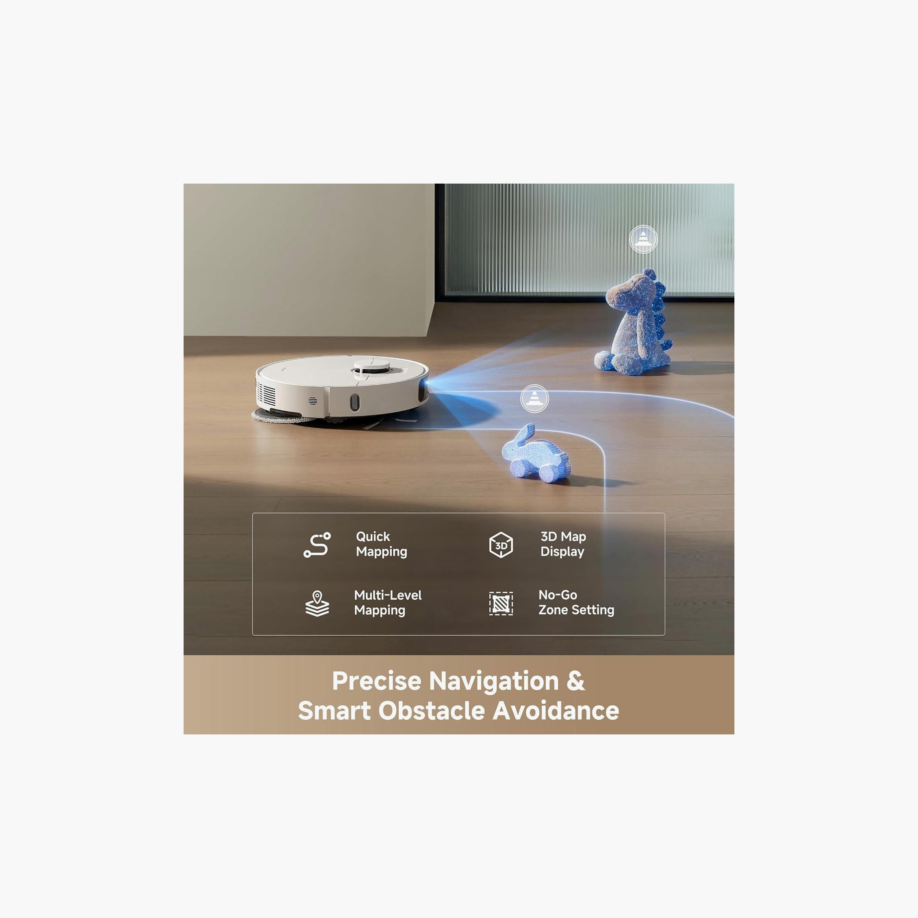 DREAME D30 Ultra Robotic Vacuum Cleaner White | RTD31TE-WHITE-household-appliances-homeappliances-vacuumcleaners-image-8
