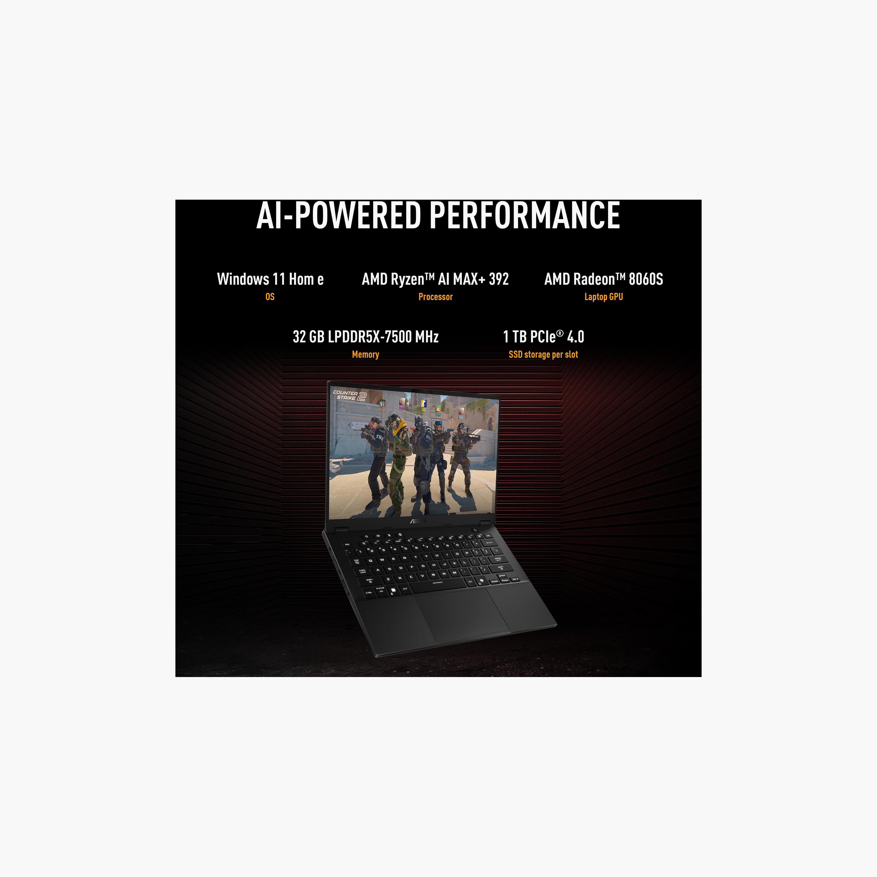 لابتوب ألعاب أسوس تاف جيمنج A14 بمعالج AMD Ryzen AI ماكس+ 392 وذاكرة 32 جيجابايت رام وسعة 1 تيرابايت SSD وكرت شاشة مدمج وشاشة 14 بوصة | FA401EA-RG002W-electronics-laptops-image-6