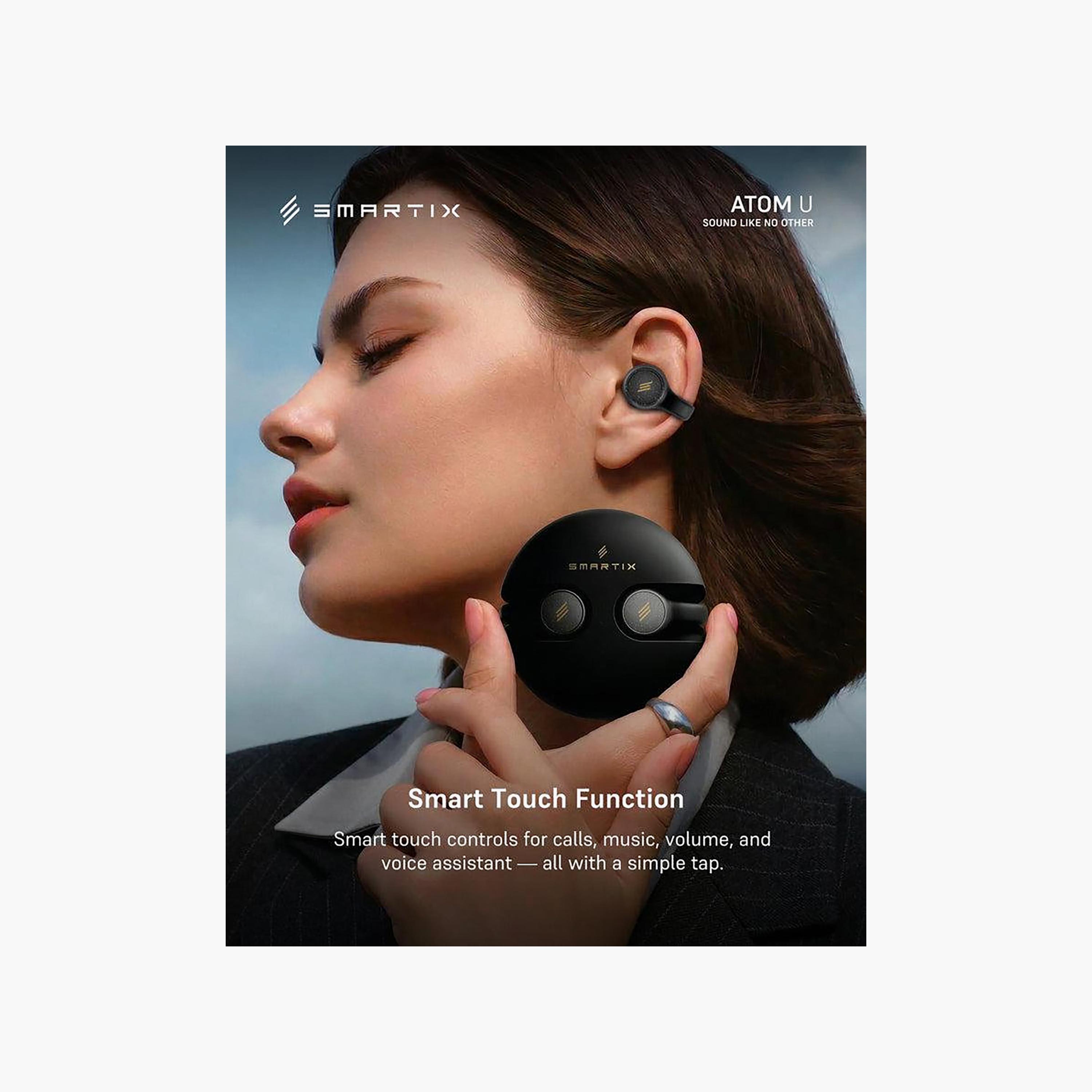 سماعات أذن لاسلكية سمارتيكس أتوم U بتصميم مشبك للأذن، أسود من سمارتيكس | SWEN1W1-electronics-headphonesandearphones-image-5
