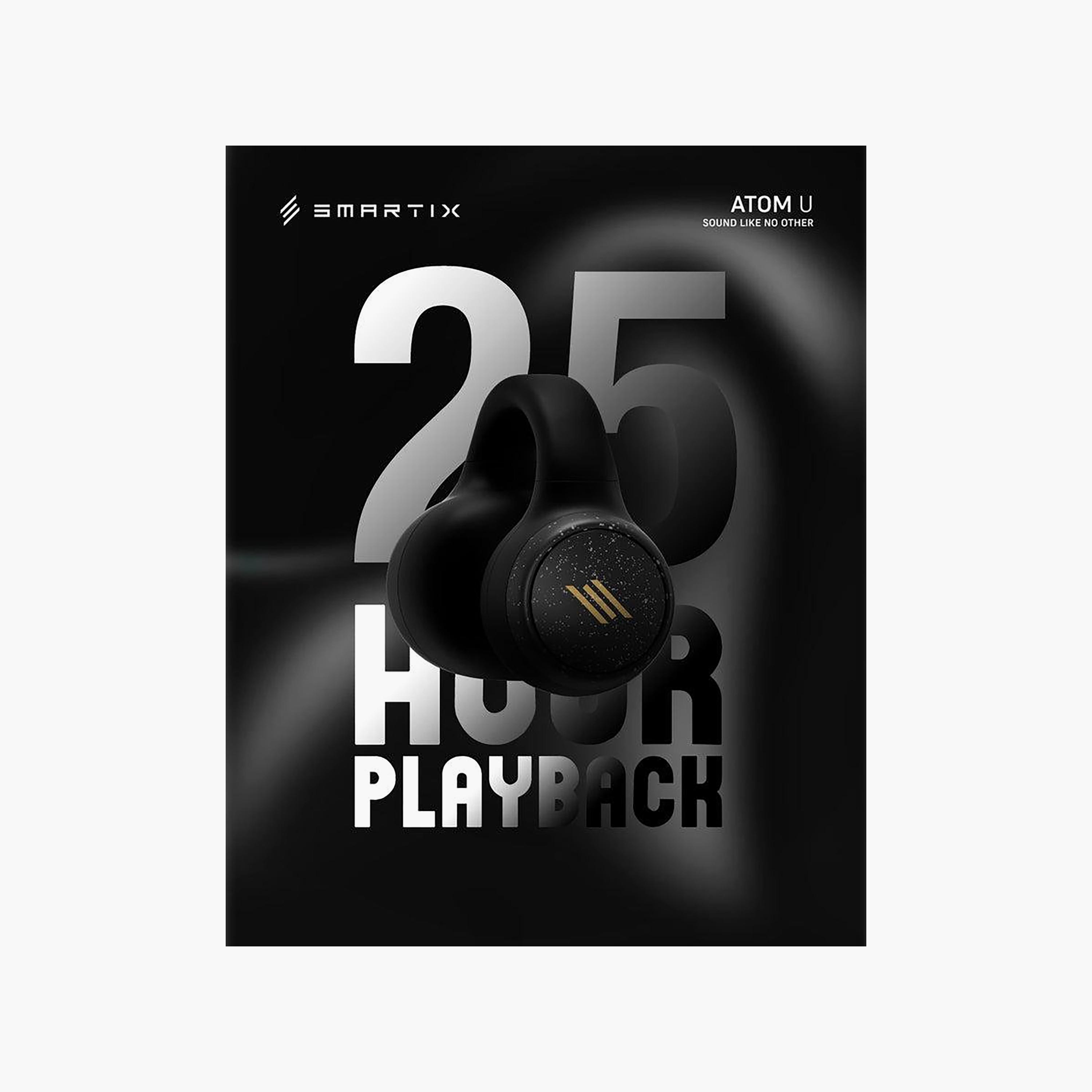 Smartix Atom U Open Ear Clip On Wireless Earbuds Black | SWEN1W1-electronics-headphonesandearphones-image-6