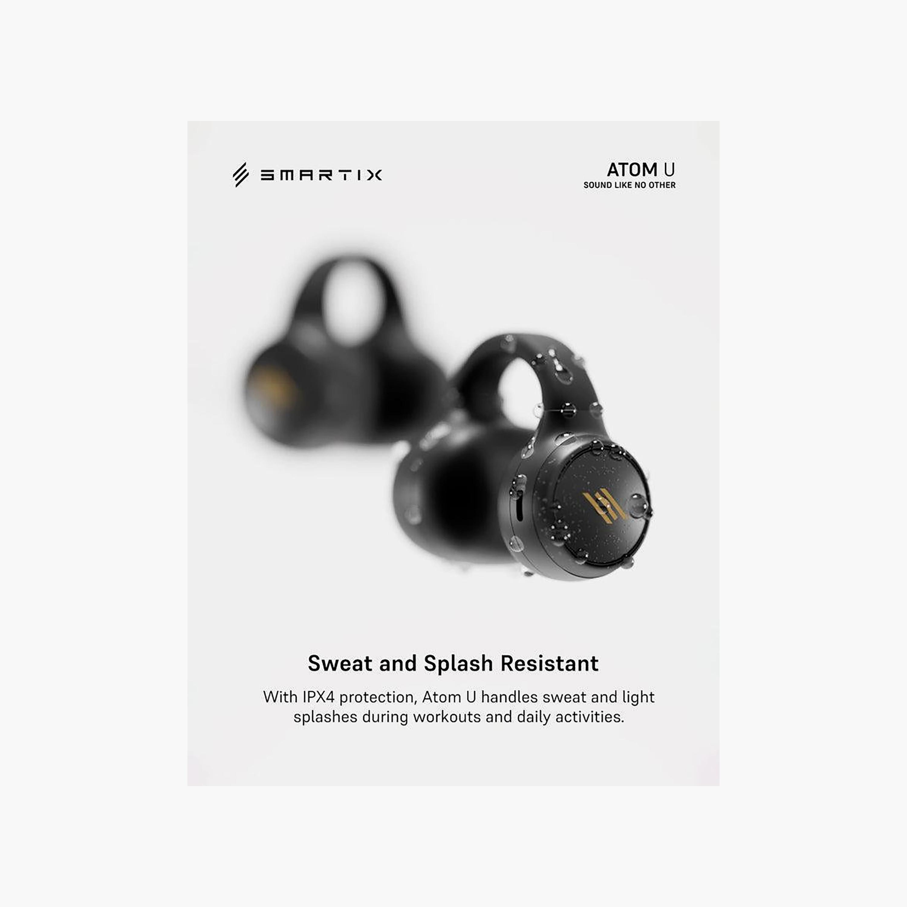 Smartix Atom U Open Ear Clip On Wireless Earbuds Black | SWEN1W1-electronics-headphonesandearphones-image-7