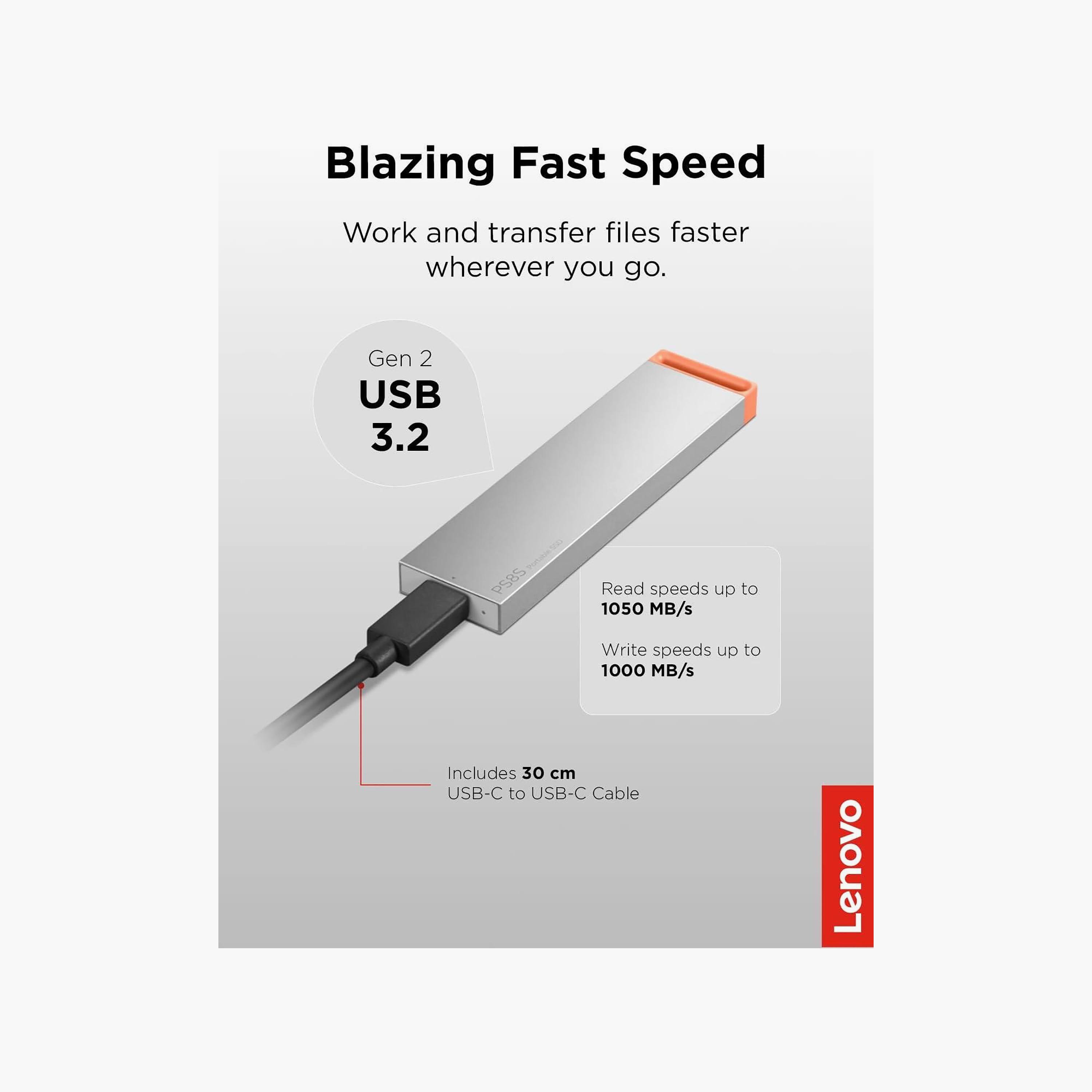Lenovo PS8S 512GB Portable SSD USB-C Gray | GXB1T57739-electronics-accessories-computeraccesories-image-3