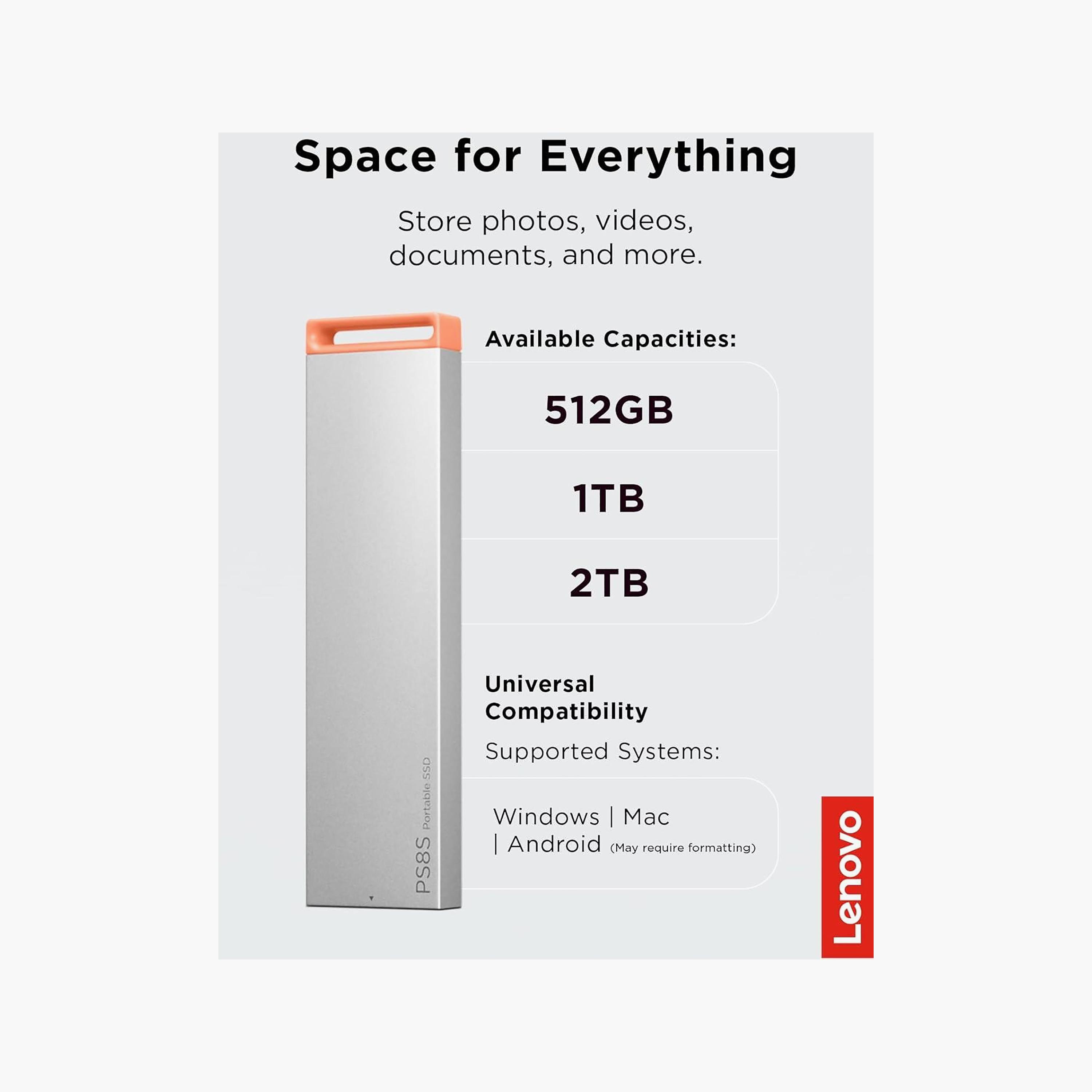 Lenovo PS8S 512GB Portable SSD USB-C Gray | GXB1T57739-electronics-accessories-computeraccesories-image-5