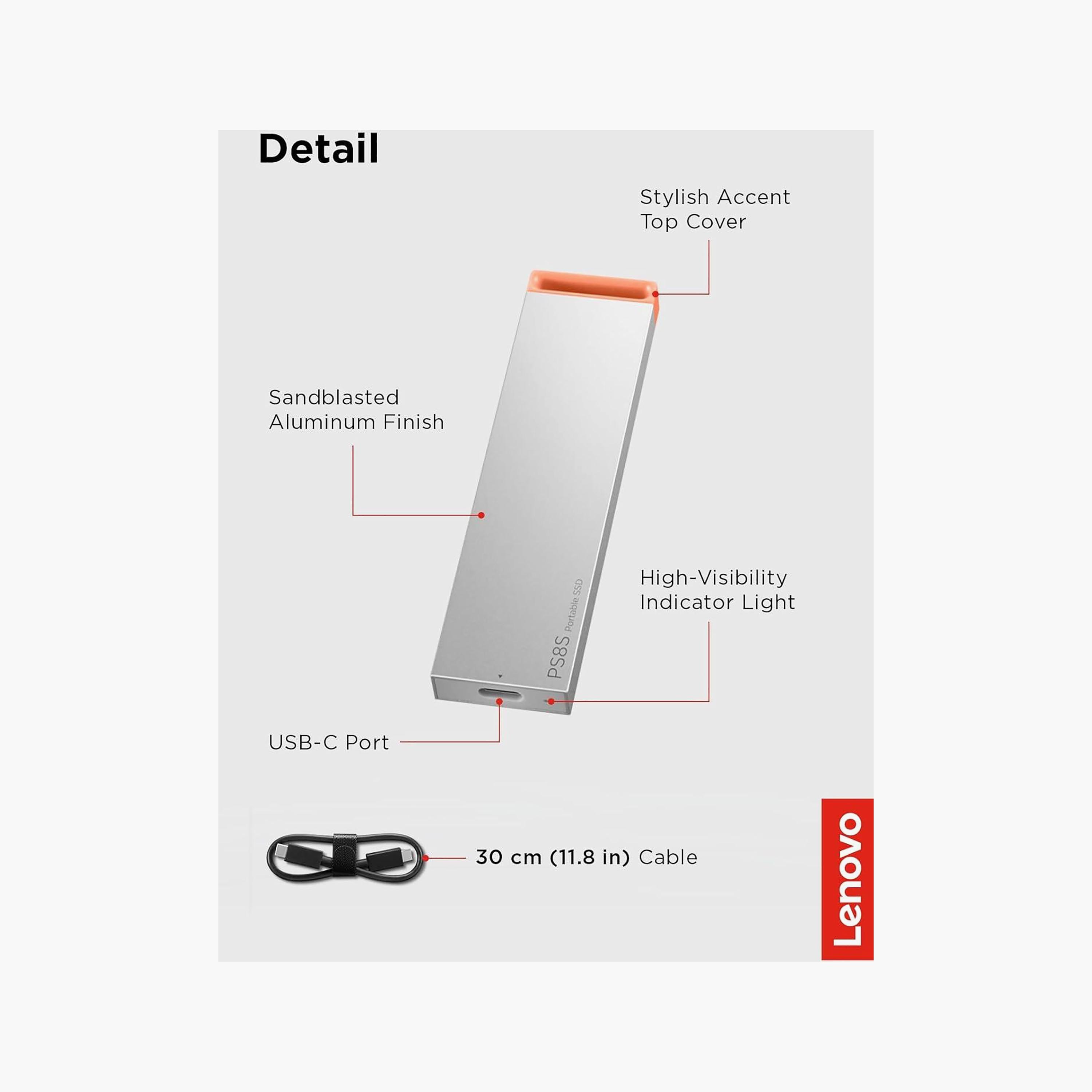 Lenovo PS8S 512GB Portable SSD USB-C Gray | GXB1T57739-electronics-accessories-computeraccesories-image-6