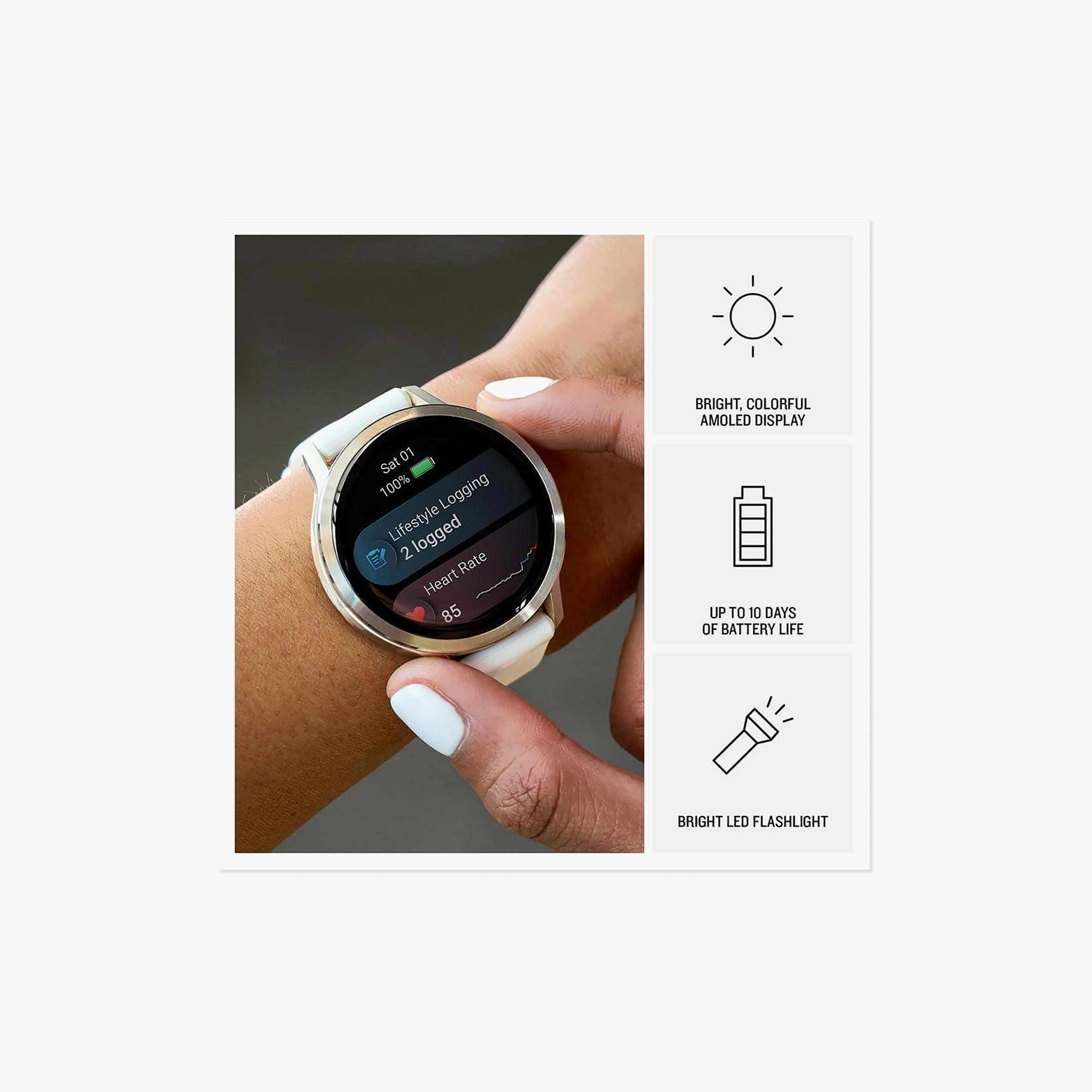 Garmin Venu 4 45mm Slate Bezel with Black Silicone Band | 010-03014-00-men-watchesandjewellery-watches-image-2