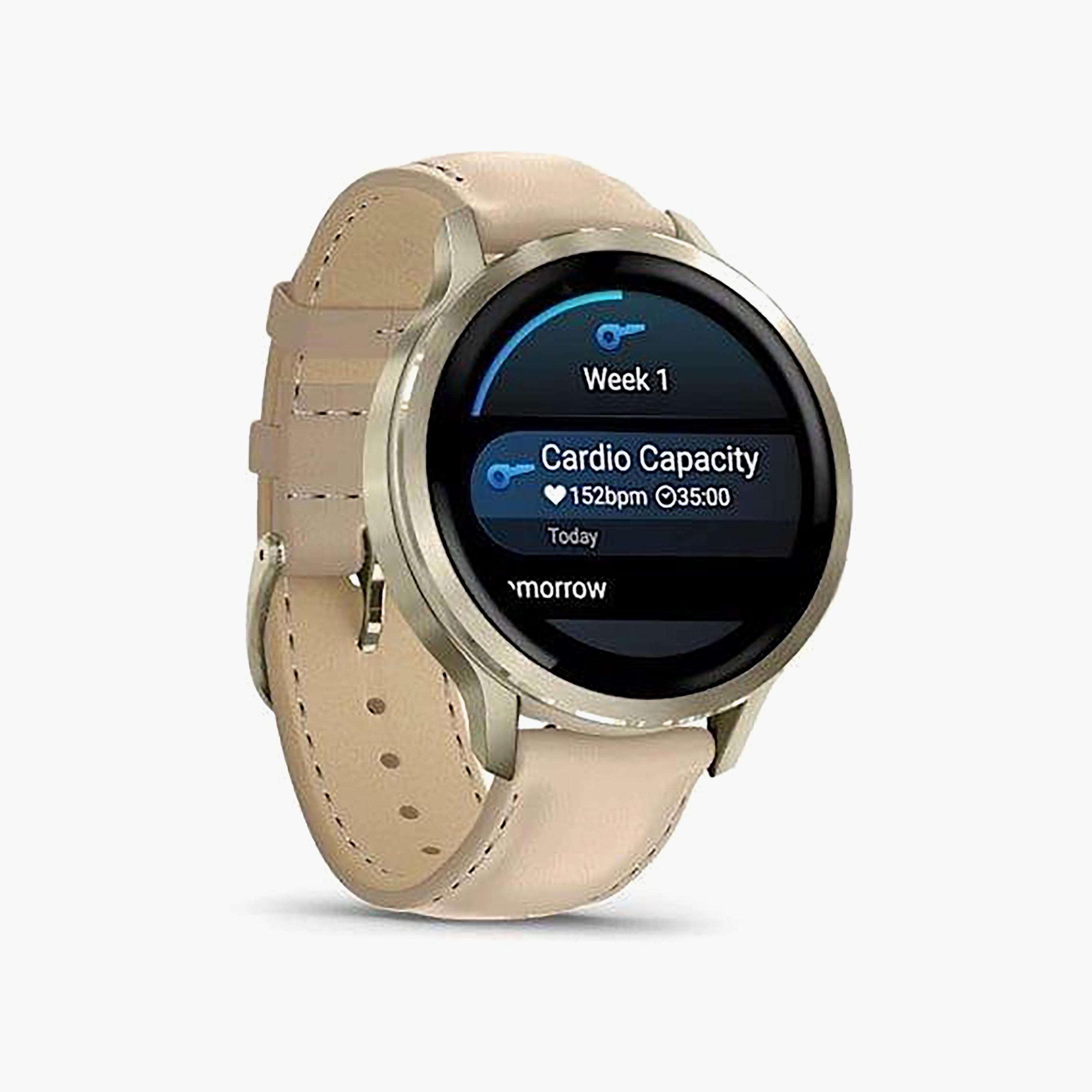 Garmin Venu 4 41mm Lunar Gold Bezel Bone Silicone Band | 010-03013-00-men-watchesandjewellery-watches-image-3