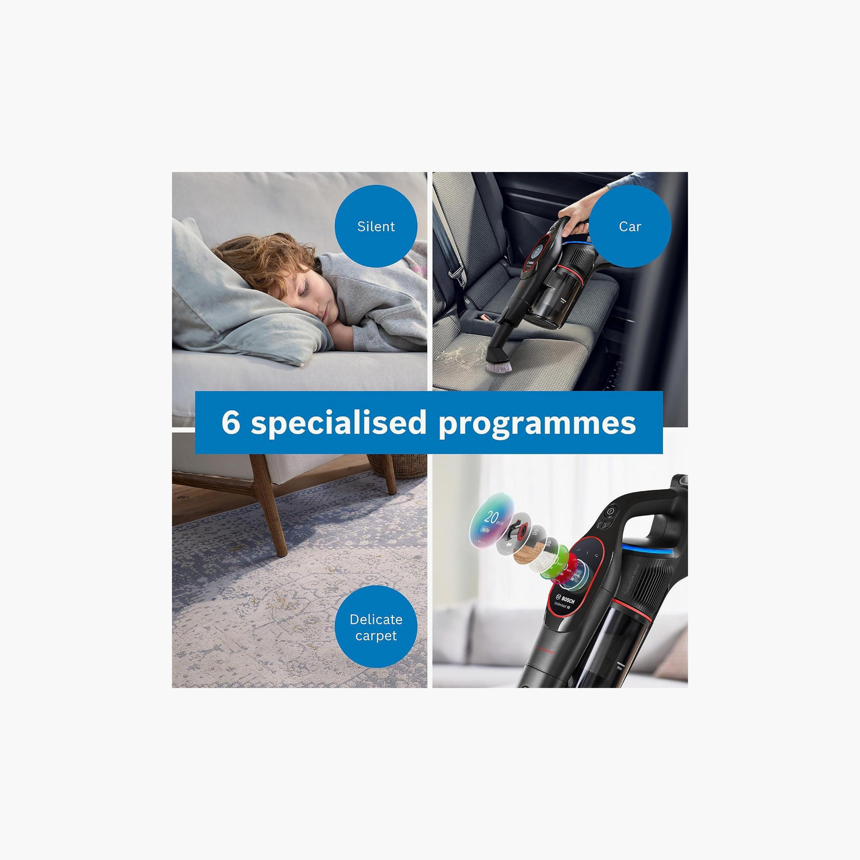 Bosch Rechargeable Unlimited 10 Pro Power Vacuum Cleaner Black | BCS1051GB-household-appliances-homeappliances-vacuumcleaners-image-5