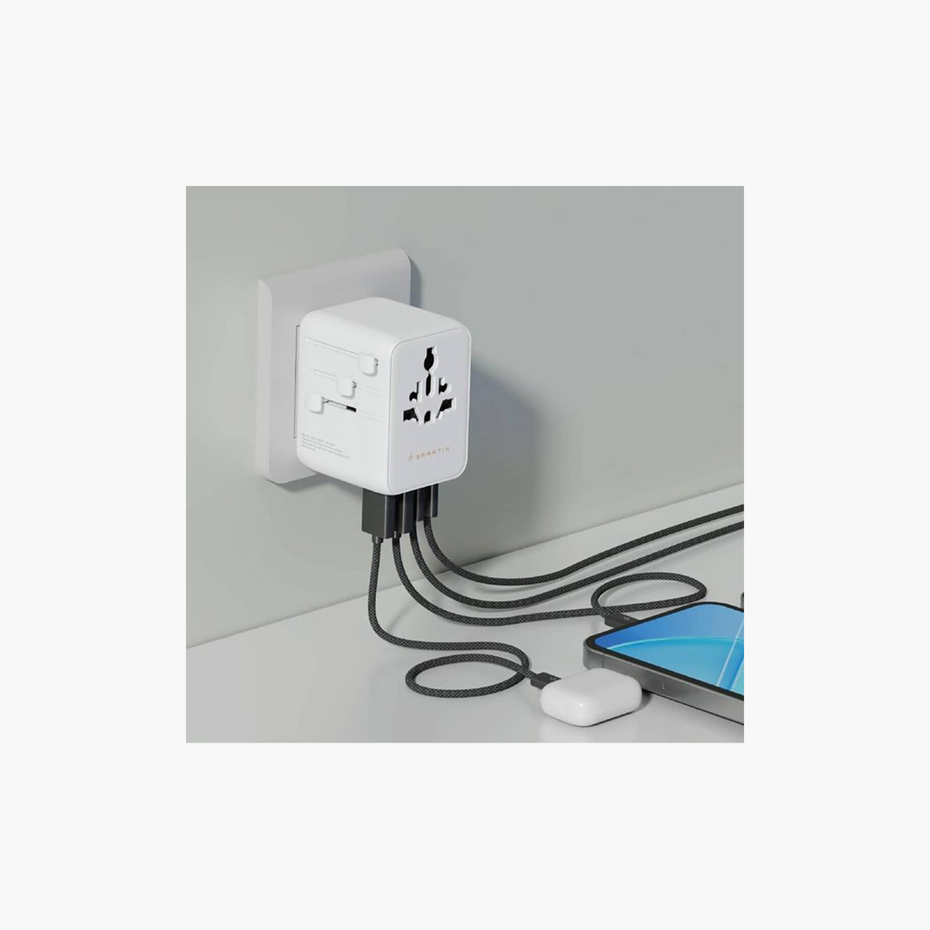 محول شاحن سفر عالمي سمارتكس بقوة 45 واط (قطعة واحدة) - أبيض | SM1BCTA6-electronics-portabledevices-image-3
