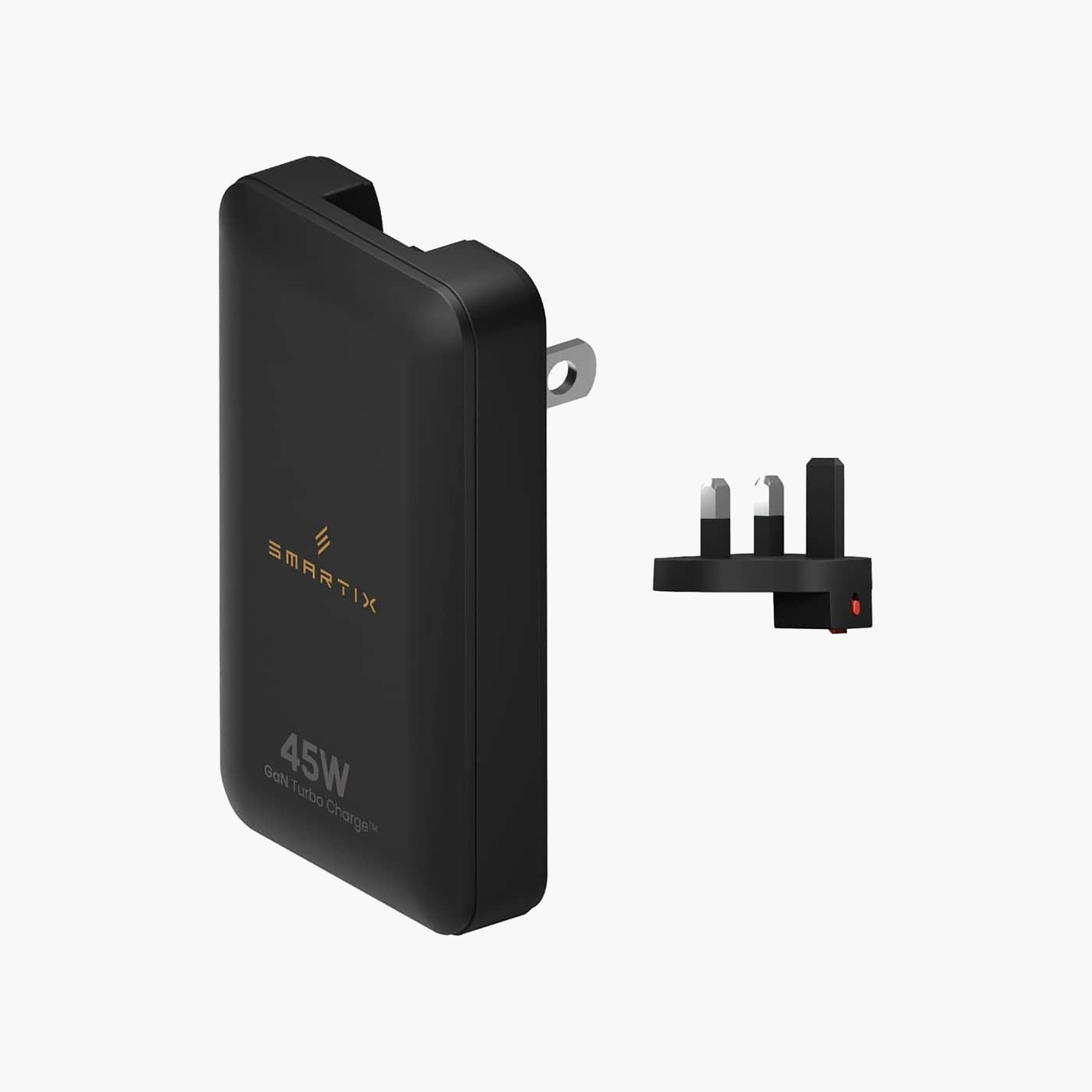 شاحن نحيف مميز سمارتكس بمنفذ USB-C وتقنية GaN وبقوة 45 واط باللون الأسود | SXWA1-electronics-accessories-mobileaccesories-image-5