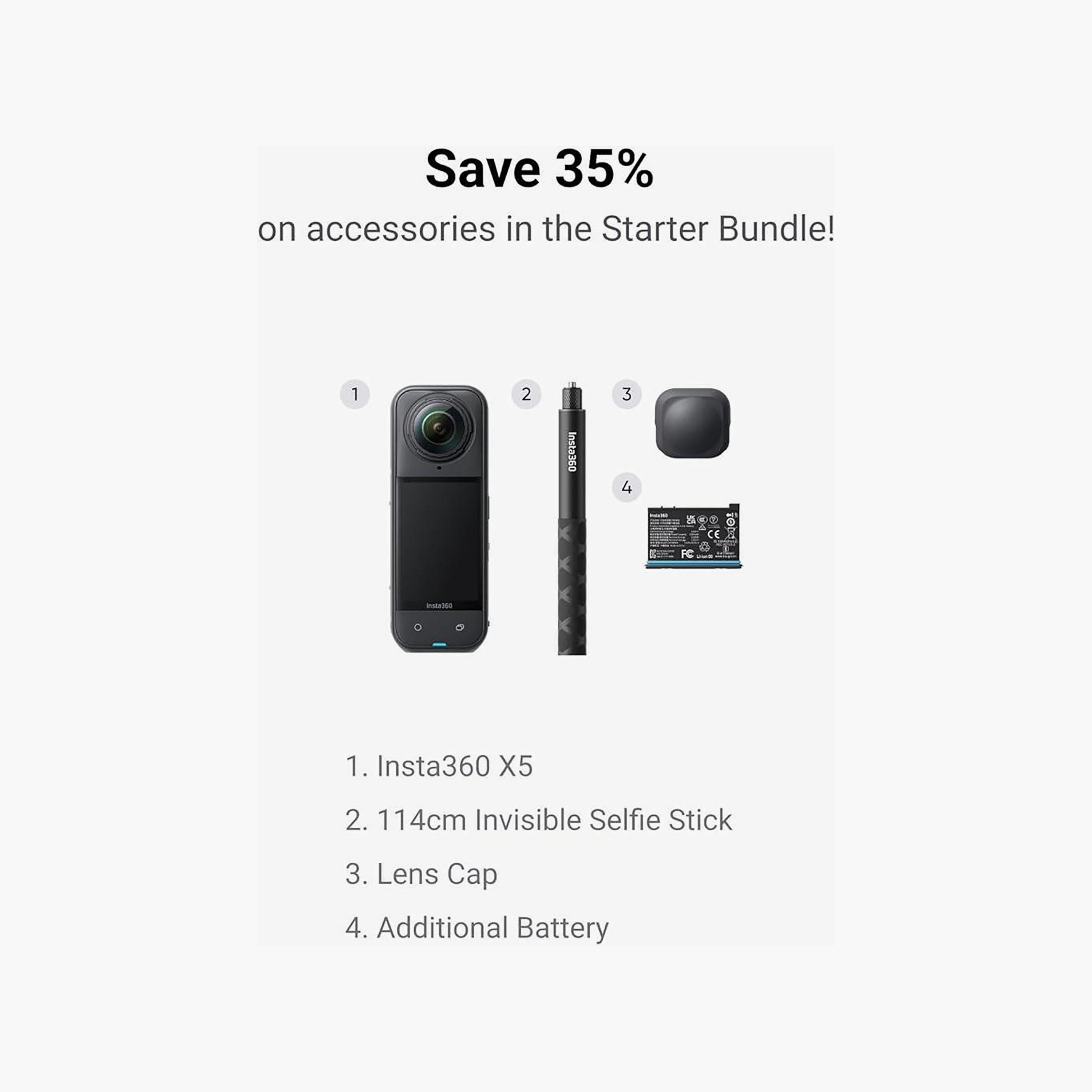 Insta 360 X5 Starter Bundle | I04CINSAAHAS-electronics-camera-image-2