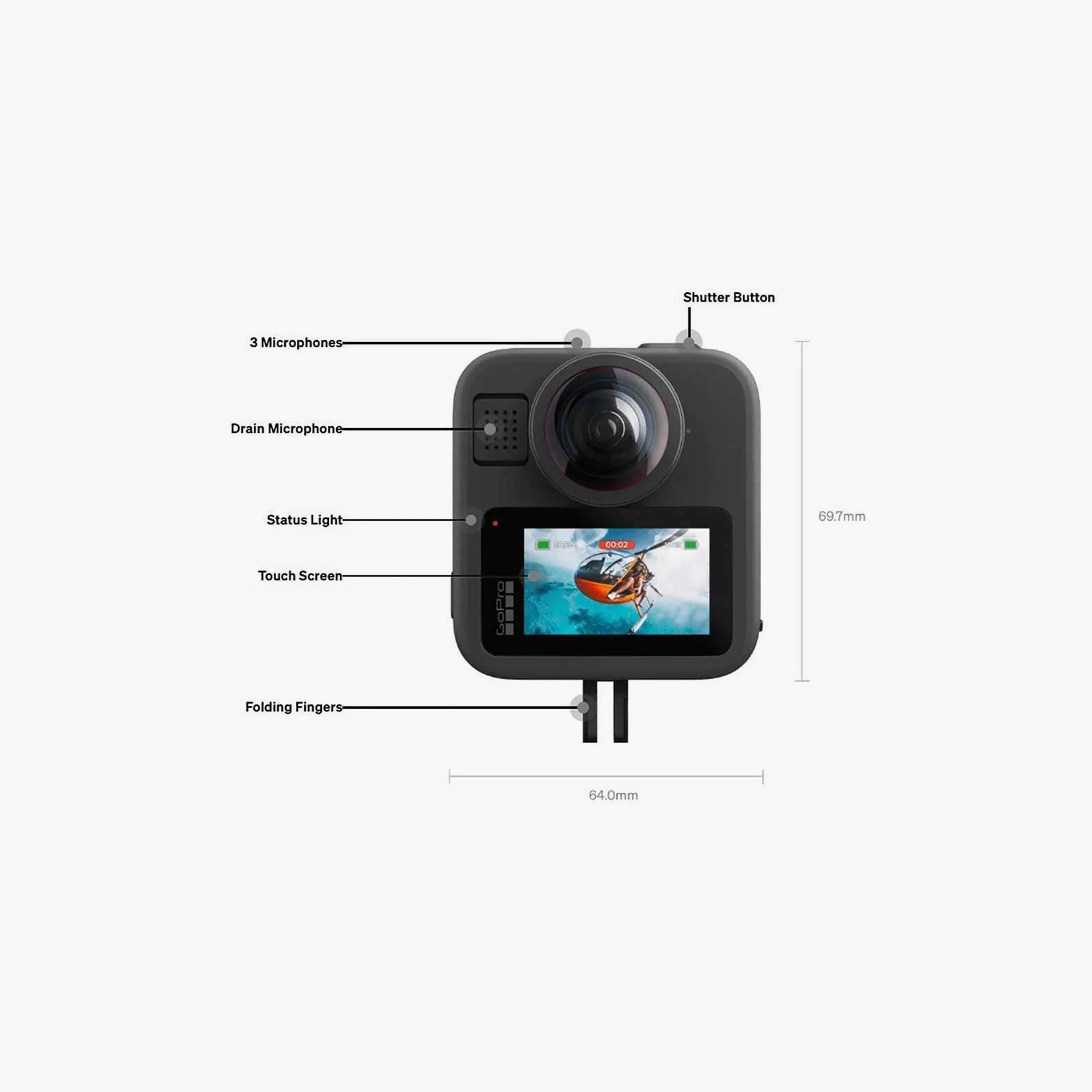 Go Pro Max 2 Black Action Camera | CHDHZ-311-RW-electronics-camera-image-3