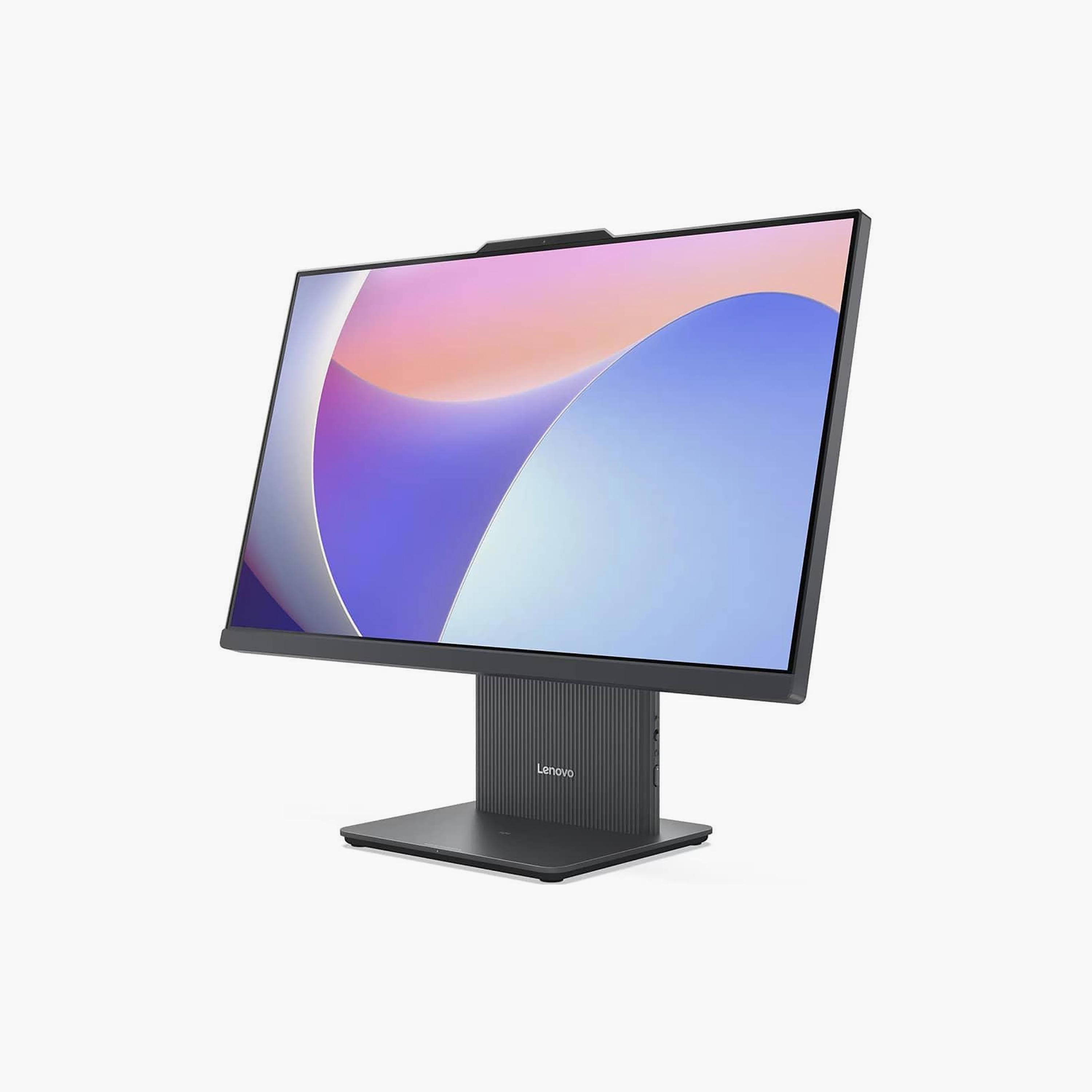 كمبيوتر مكتبي شامل (AIO) لينوفو أيديا سنتر بمعالج كور i7 وذاكرة 16 جيجابايت رام وسعة 512 جيجابايت SSD DDR5 وشاشة 23.8 بوصة HD IPS وكرت شاشة إنتل UHD | F0HN0083AX-electronics-laptops-image-3