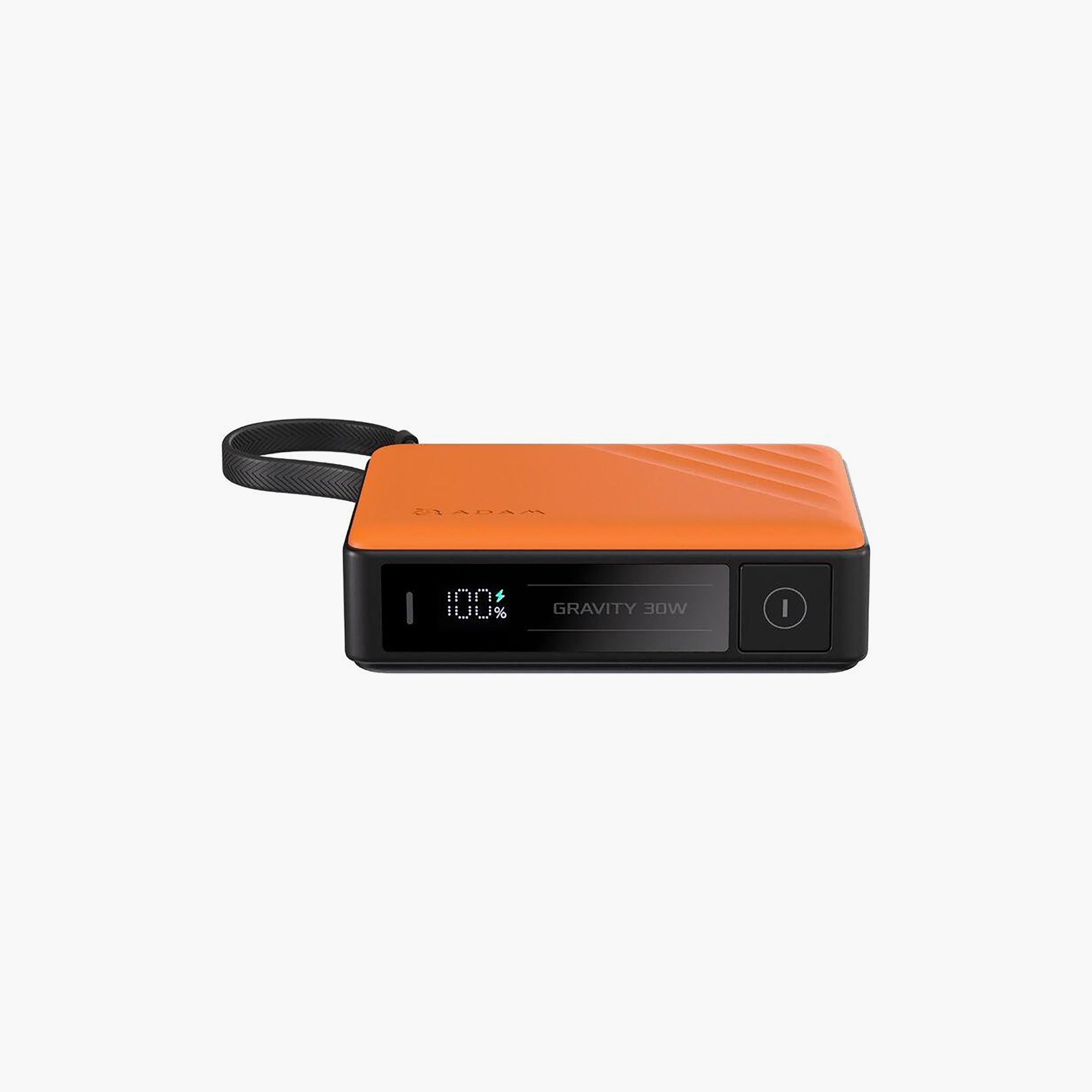 Adam Elements GRAVITY 30W Fast Charging 10000mAh Power Bank Built-In Cable Orange | APBADGV30WOR-electronics-accessories-mobileaccesories-image-3