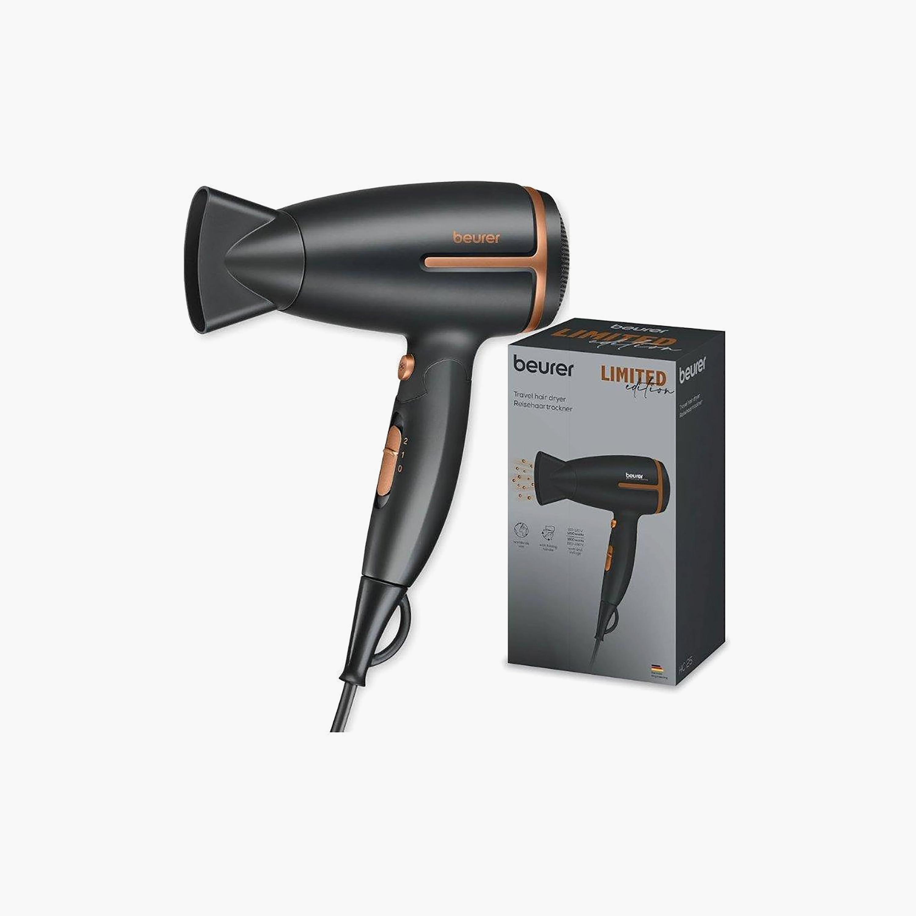Beurer Compact Travel Hair Dryer Limited Edition Black | H C 25-beautyandpersonalcare-appliances-hairstylingtools-hairdryers-image-2