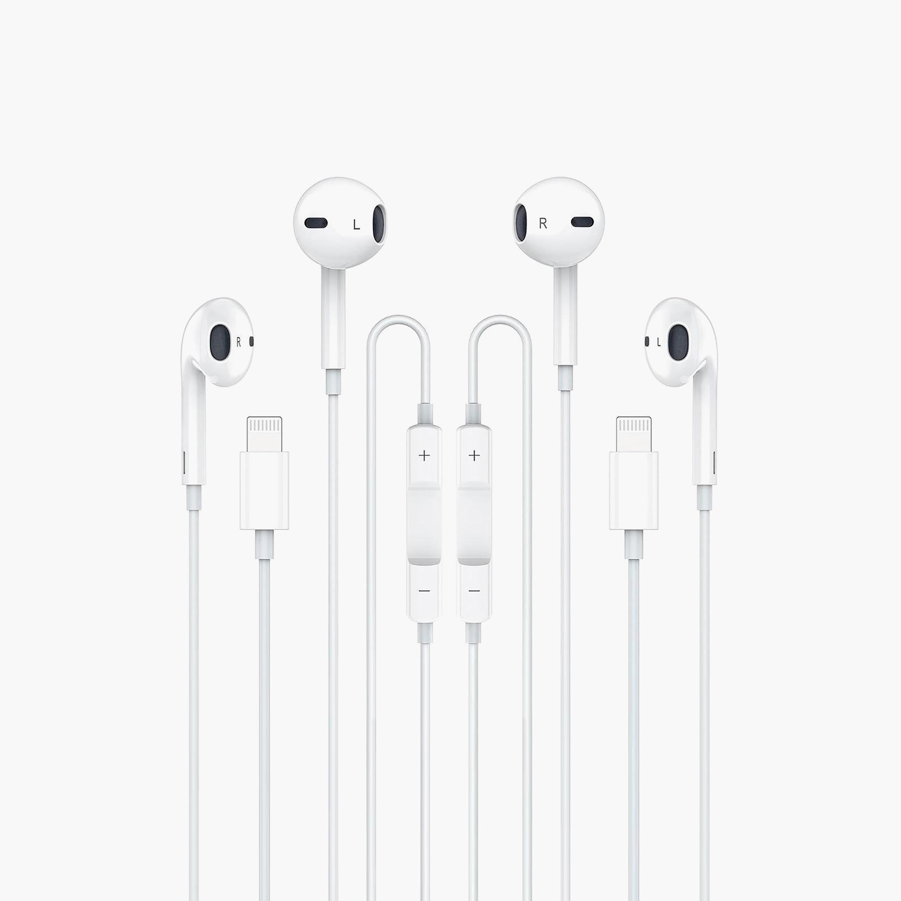 Max & Max Wired Stereo Earphone with Lightning Connector White | MXWSE-L1-electronics-headphonesandearphones-image-1
