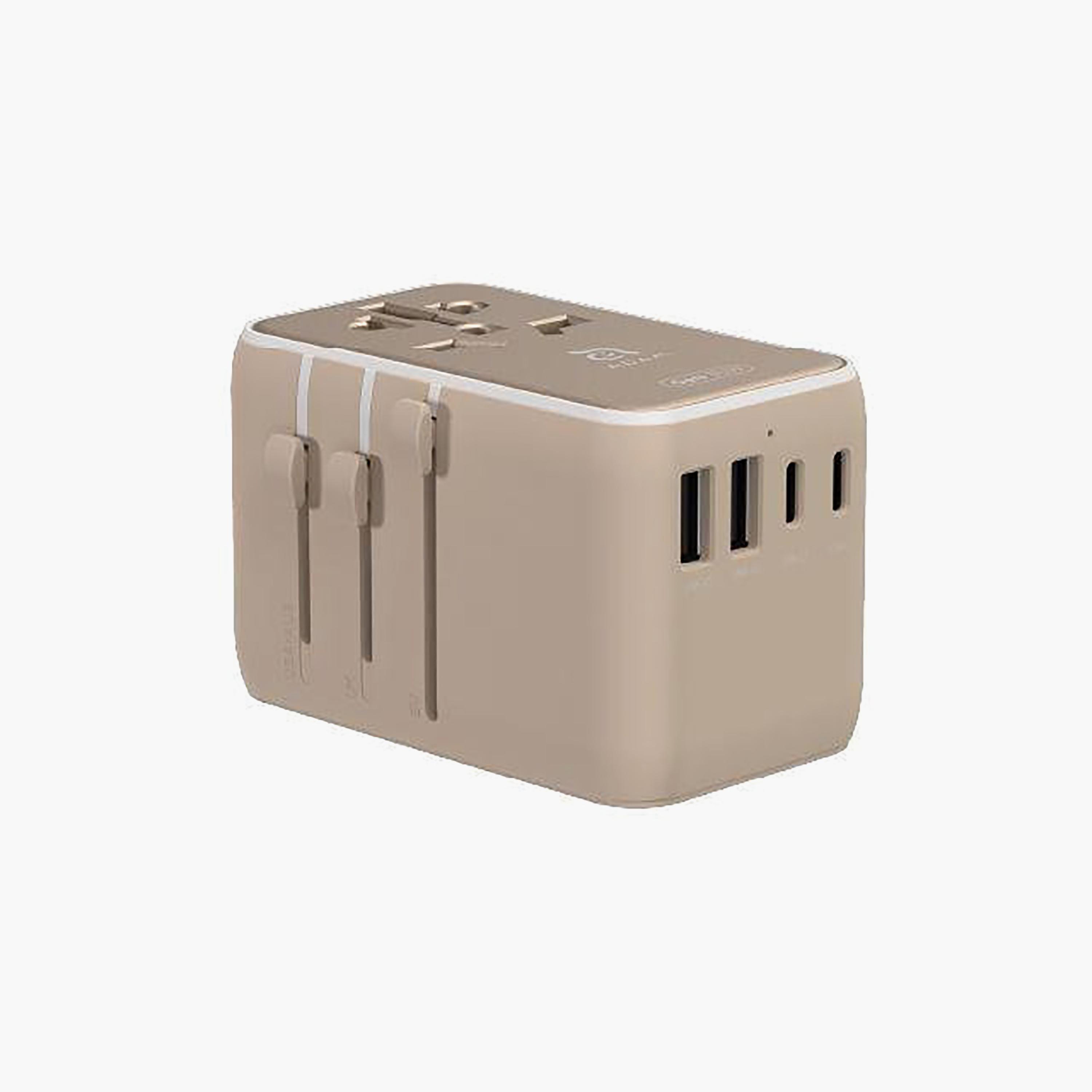 محول شاحن سفر عالمي آدم إليمينتس T35L بقوة 35 واط مع كابل USB-C مدمج - ذهبي | APAADT35LGD-electronics-portabledevices-image-3