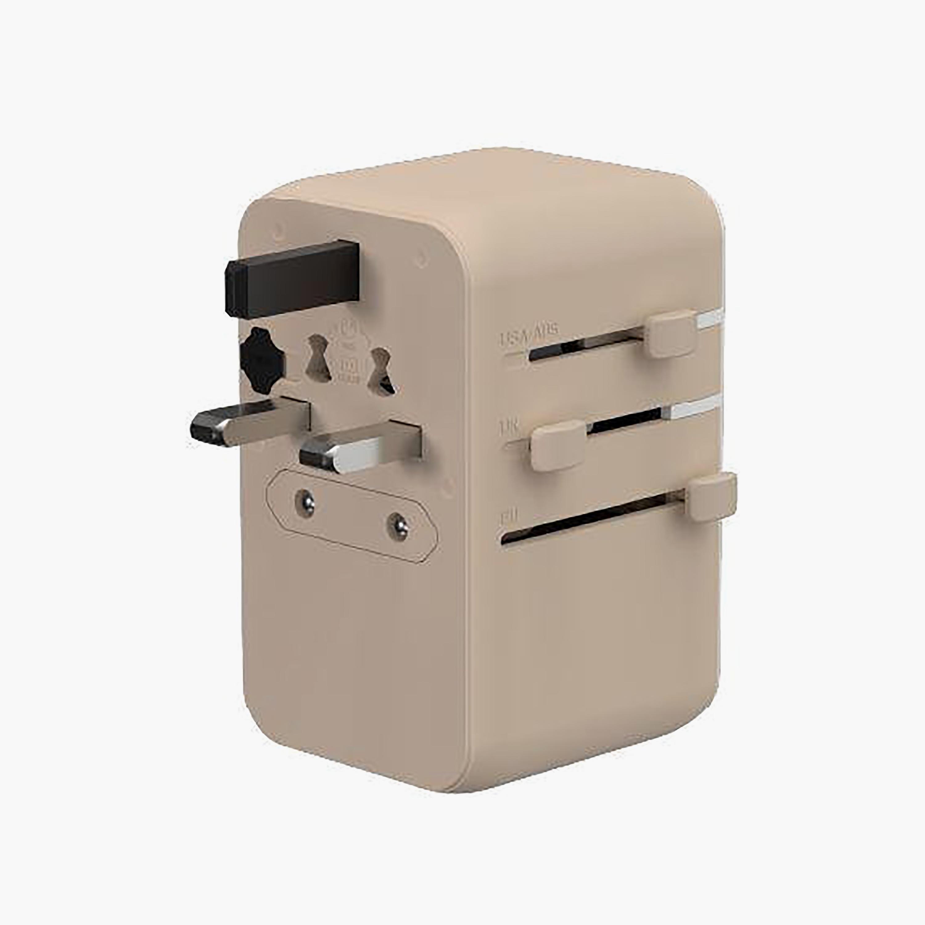 محول شاحن سفر عالمي آدم إليمينتس T35L بقوة 35 واط مع كابل USB-C مدمج - ذهبي | APAADT35LGD-electronics-portabledevices-image-5