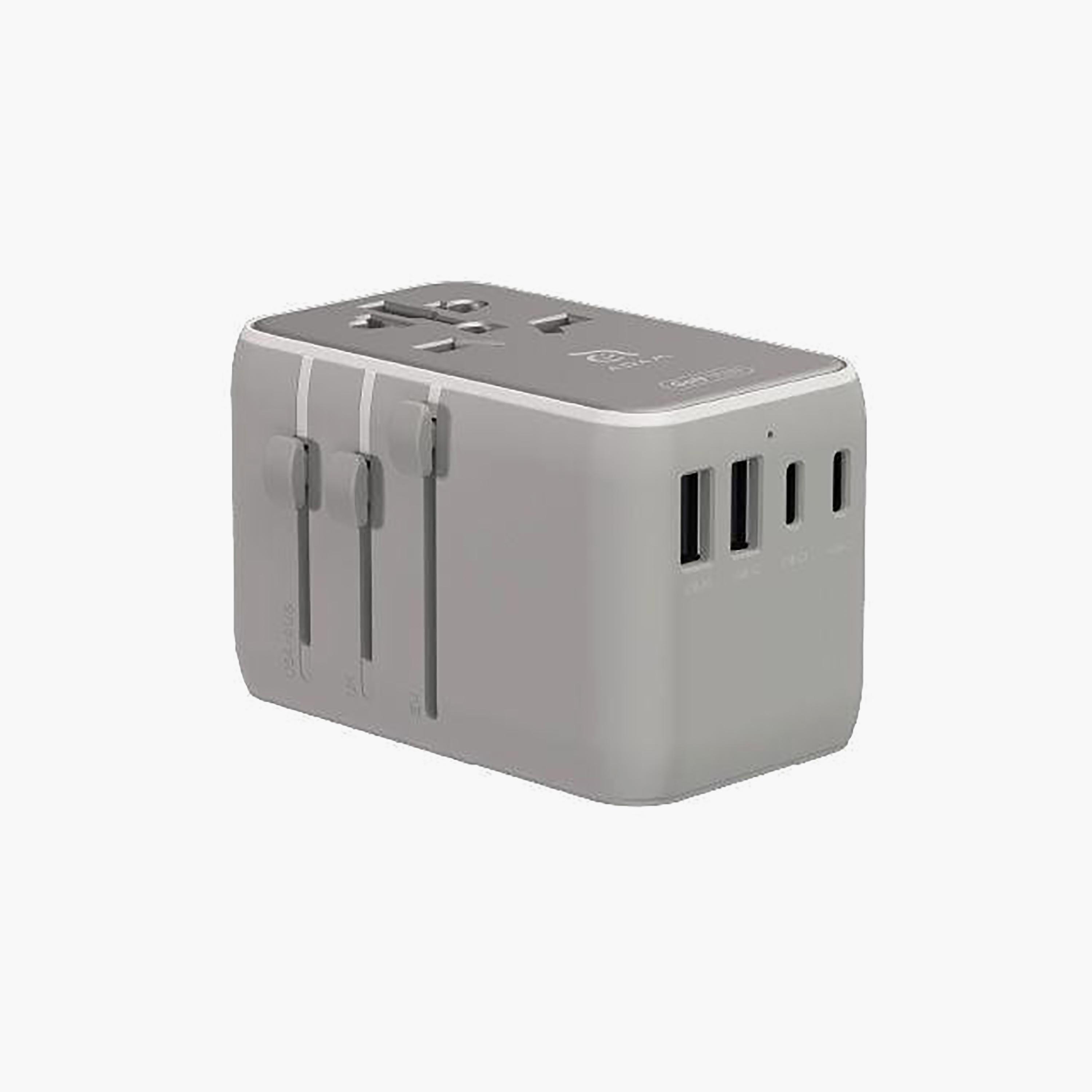 محول شاحن سفر عالمي آدم إليمينتس T35L بقوة 35 واط مع كابل USB-C مدمج - فضي | APAADT35LSL-electronics-portabledevices-image-3