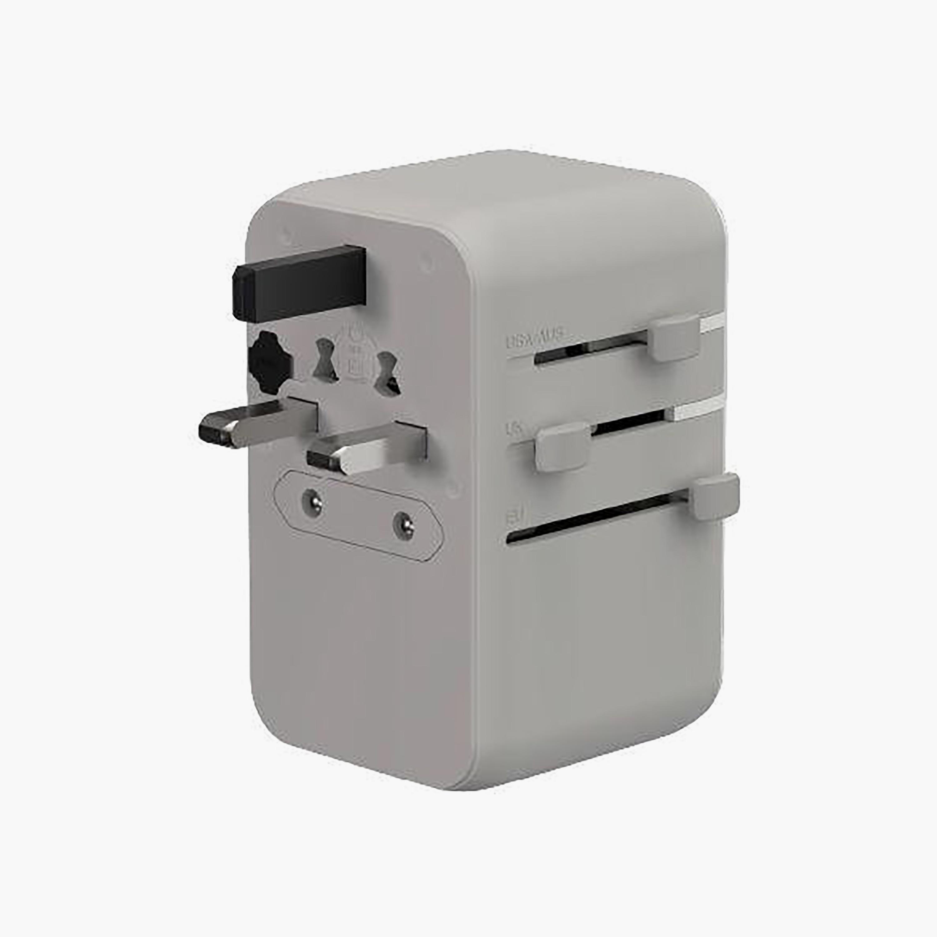 محول شاحن سفر عالمي آدم إليمينتس T35L بقوة 35 واط مع كابل USB-C مدمج - فضي | APAADT35LSL-electronics-portabledevices-image-5