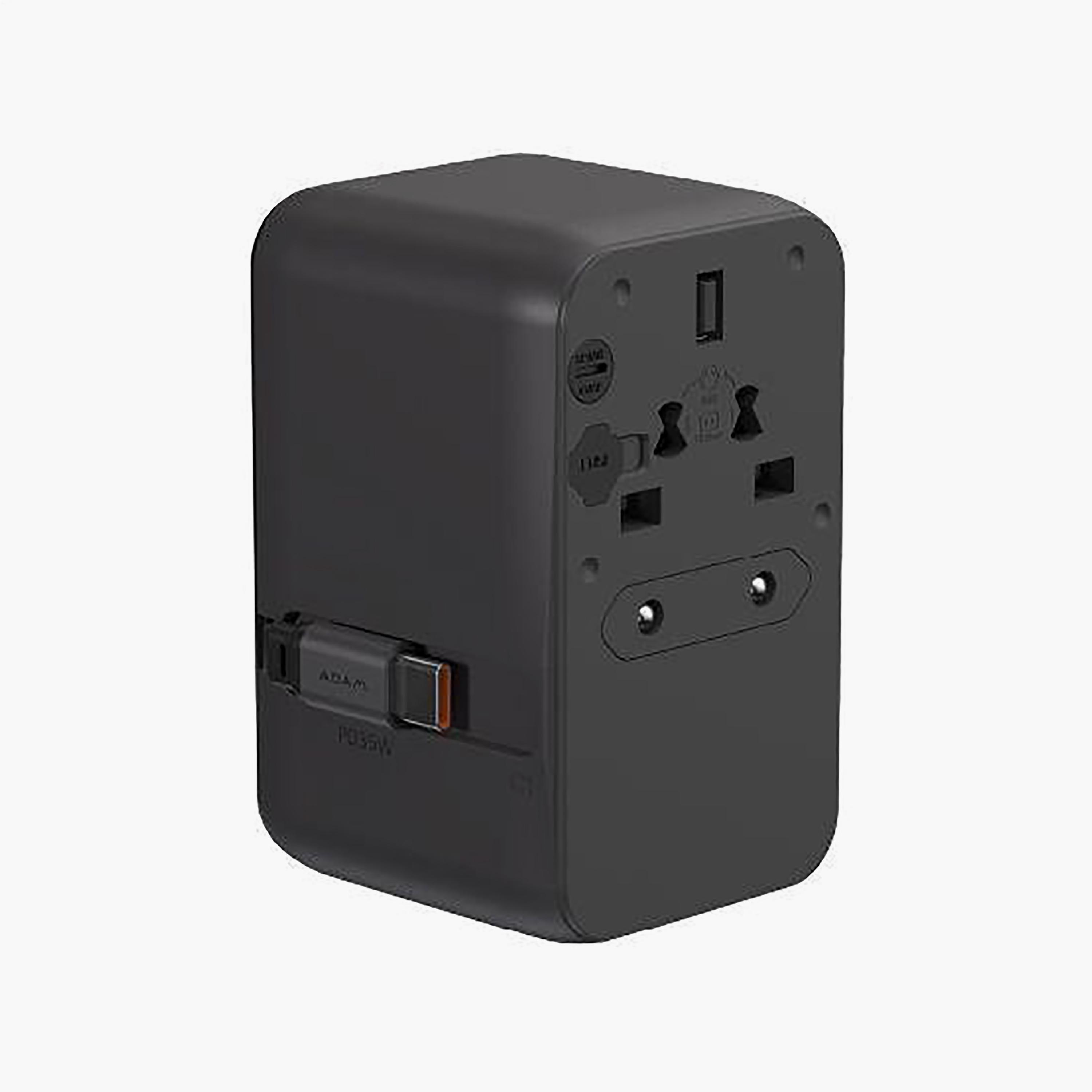 محول شاحن سفر عالمي آدم إليمينتس بقوة 35 واط مع كابل USB-C مدمج - رمادي | APAADT35LGY-electronics-portabledevices-image-2