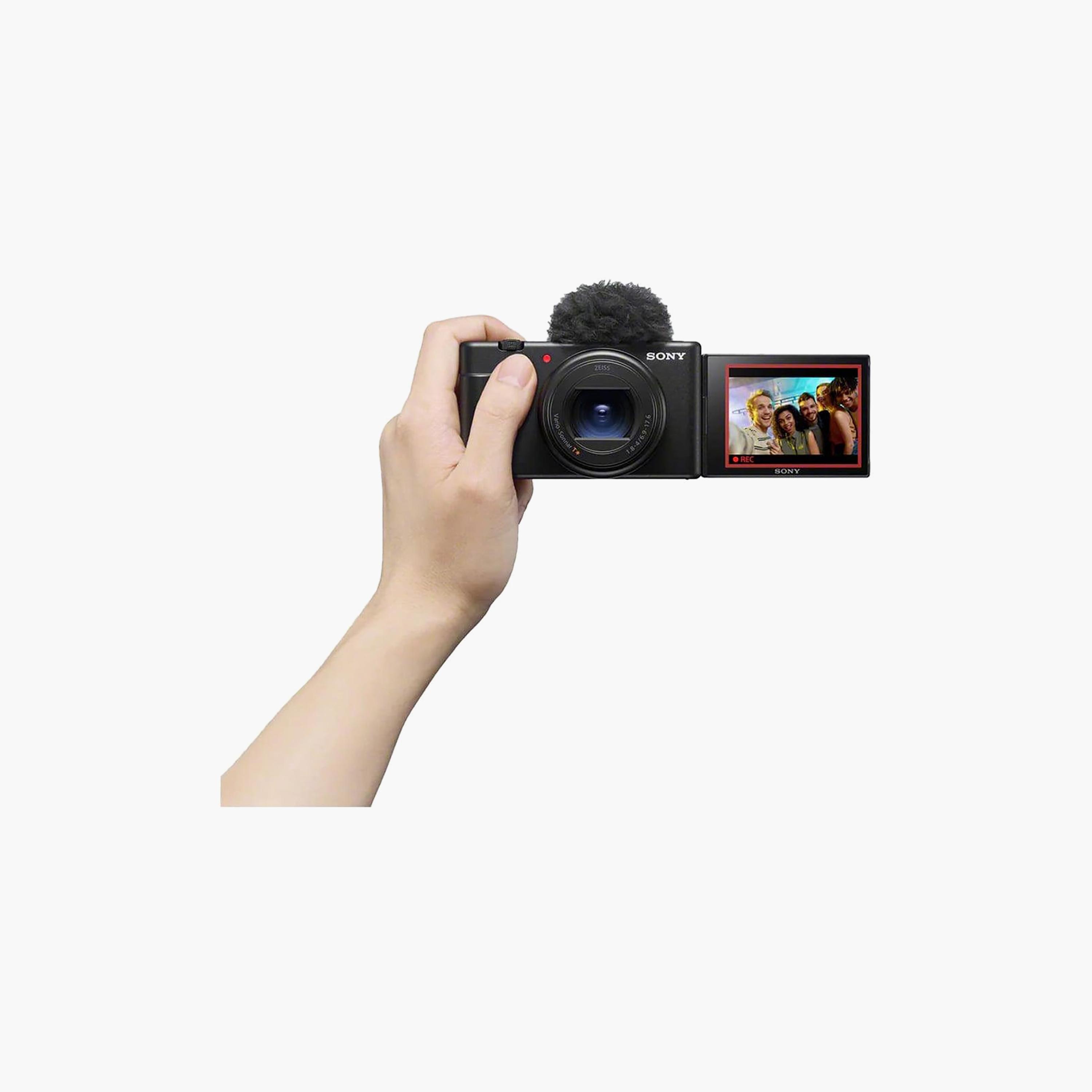 كاميرا تدوين فيديو رقمية (فلوج) من سوني - أسود مع مقبض تصوير لاسلكي | DSCZV1M2+GPVPT3-electronics-camera-image-4