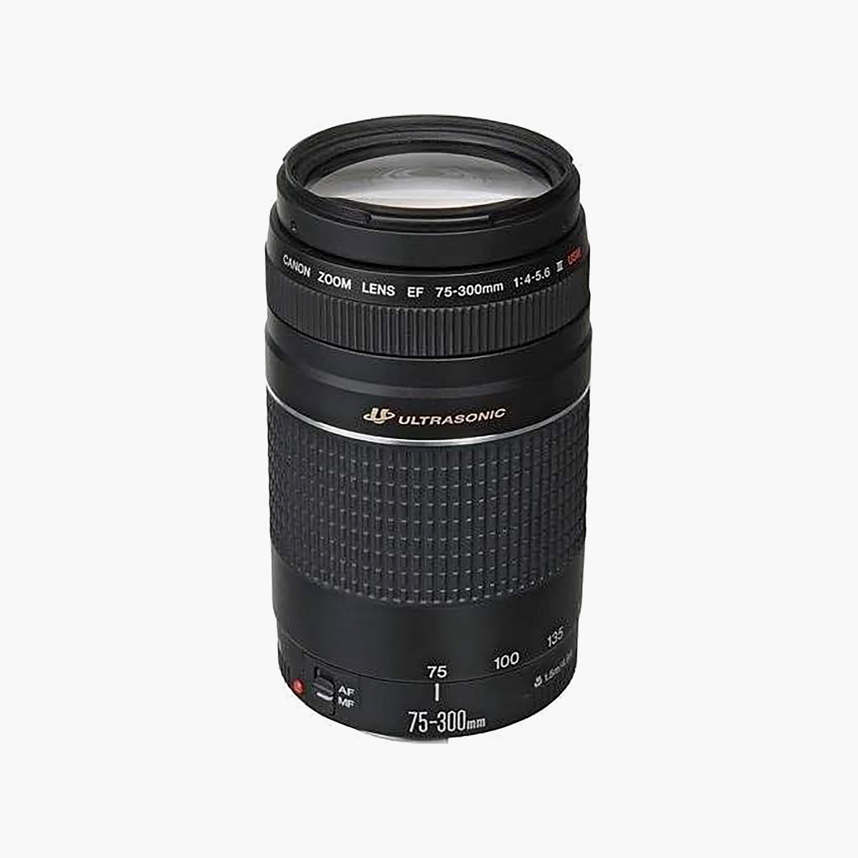 عدسة زوم مقربة (تليفوتو) كانون EF 75-300mm F4-5.6 III لكاميرات SLR - أسود-electronics-camera-image-1