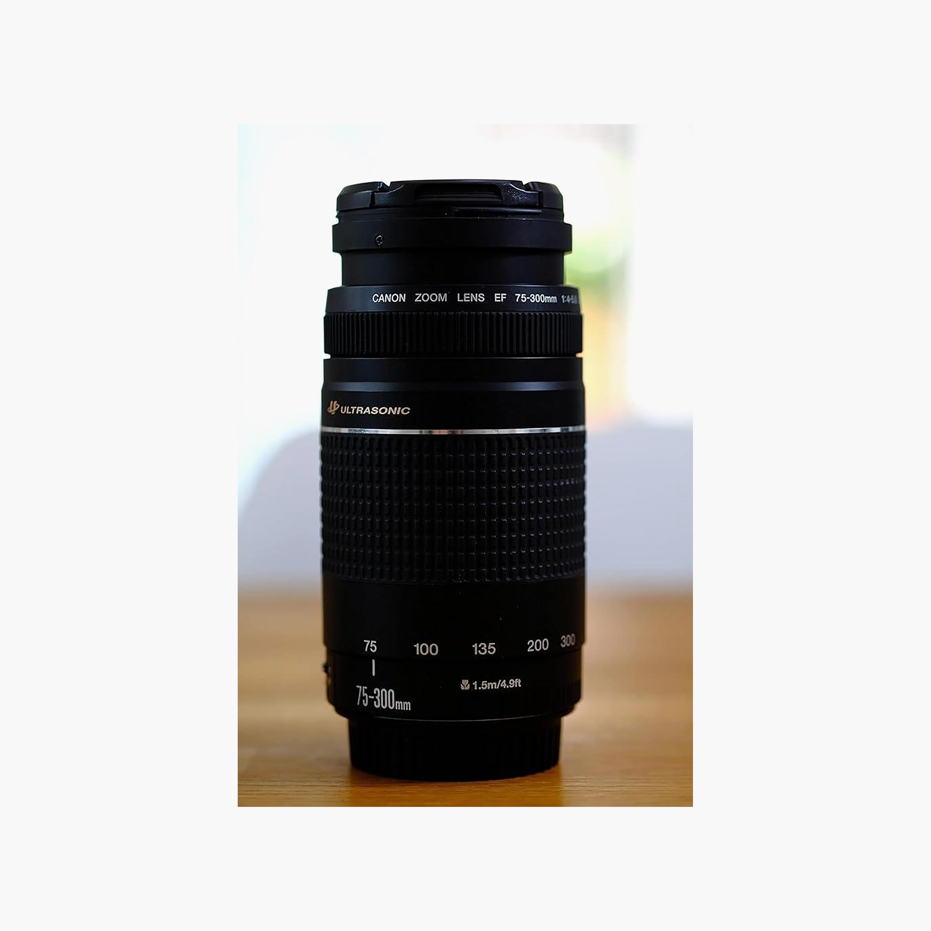 عدسة زوم مقربة (تليفوتو) كانون EF 75-300mm F4-5.6 III لكاميرات SLR - أسود-electronics-camera-image-3