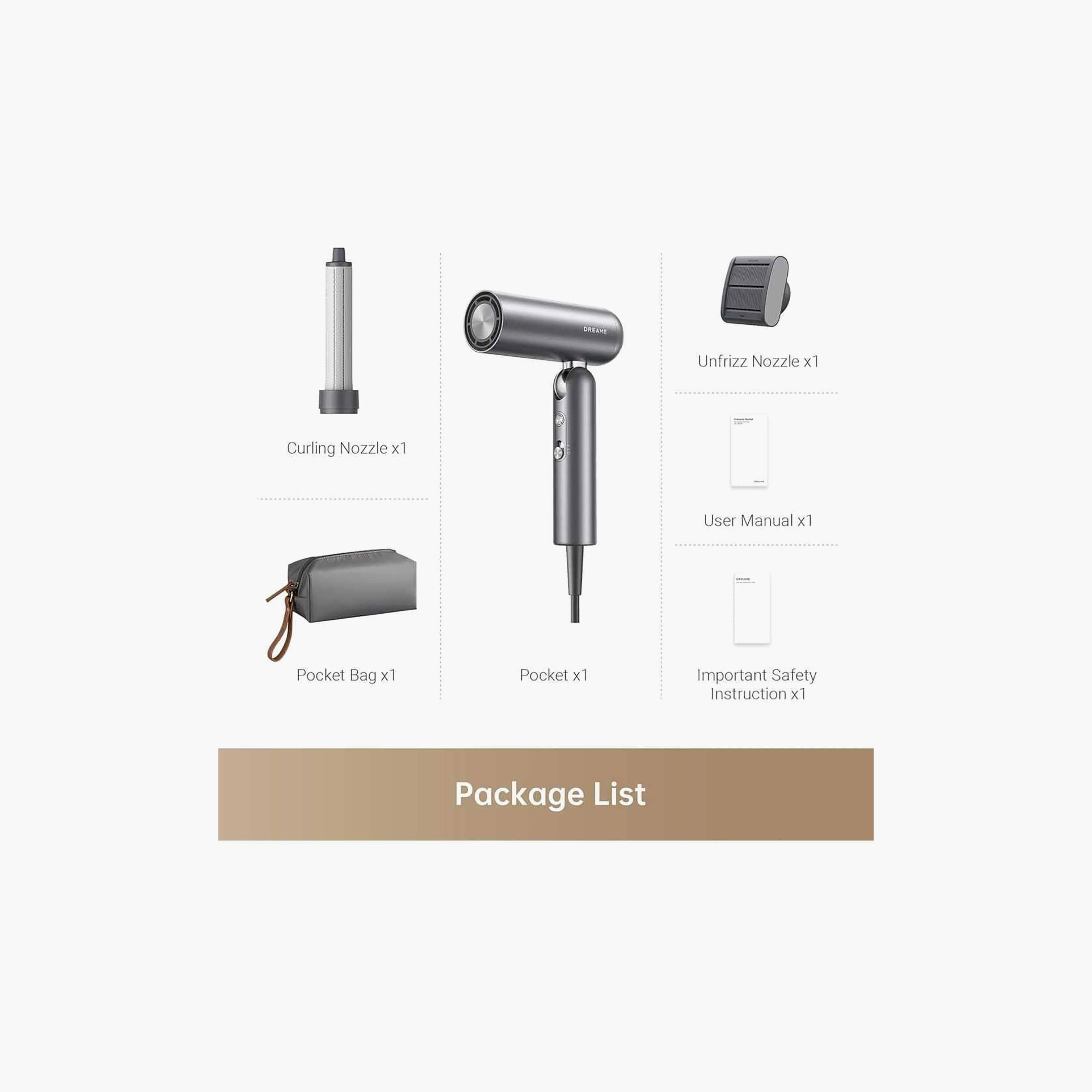 مجفف شعر دريم بوكيت 1300 واط رمادي | AHD51-رمادي-beautyandpersonalcare-appliances-hairstylingtools-hairdryers-image-5