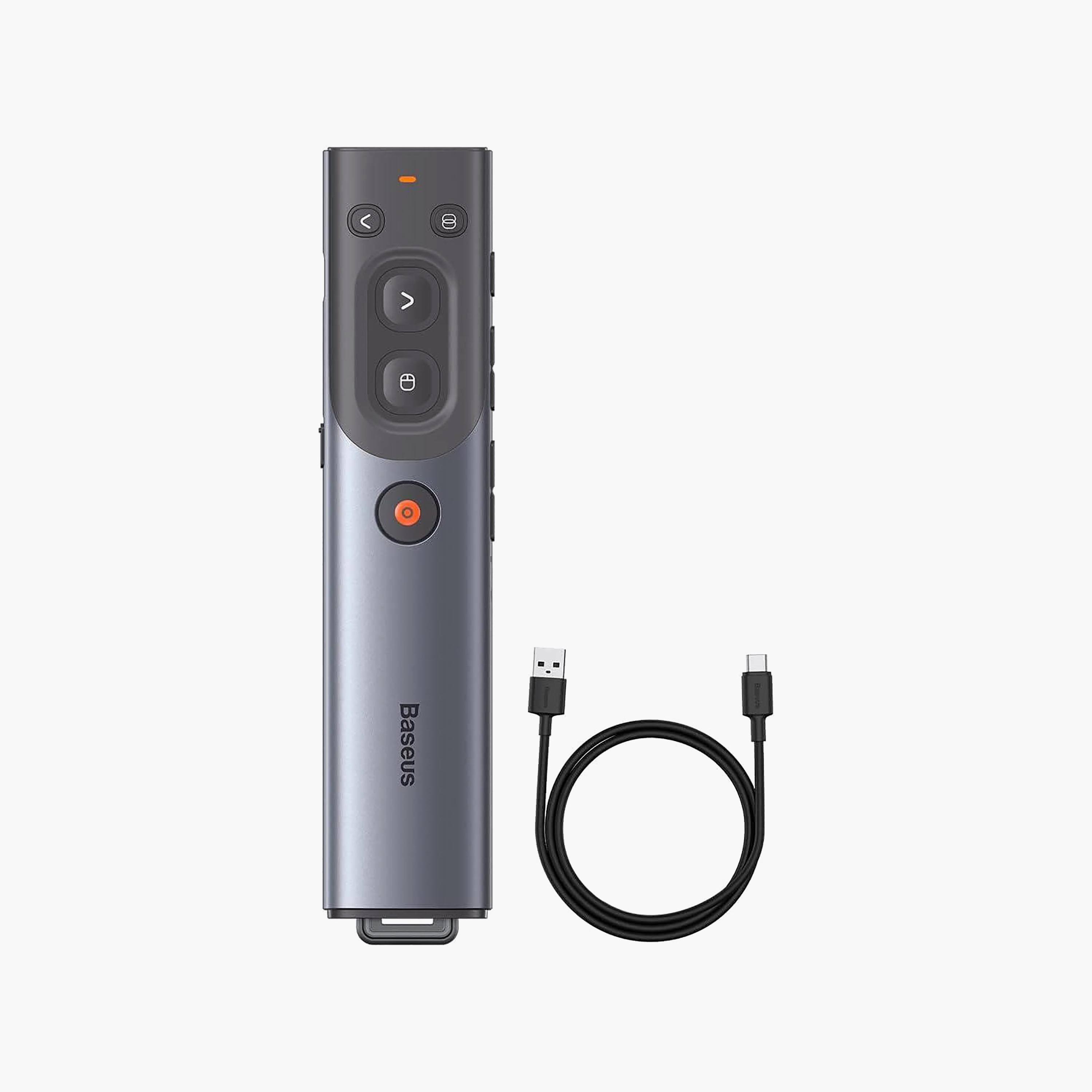 BASEUS AI Wireless Presenter Red Laser Orange Dot Charging Grey | WKCD020013-electronics-accessories-computeraccesories-image-1